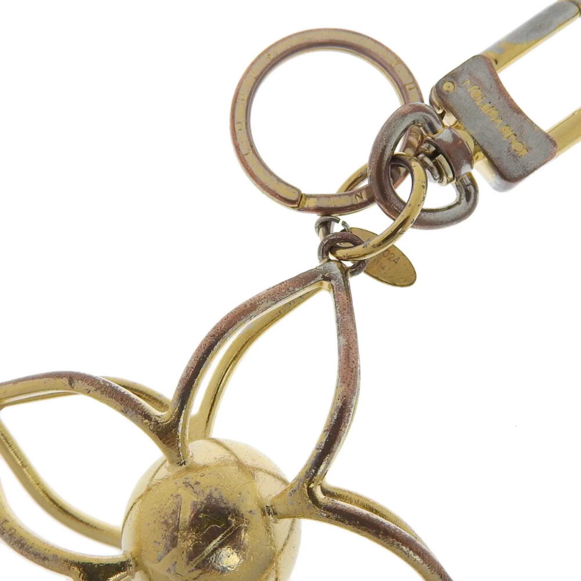 Pre-Owned Louis Vuitton LV Sphere Charm M61024 Gold Plated DP1114 Unisex Keychain (Fair)