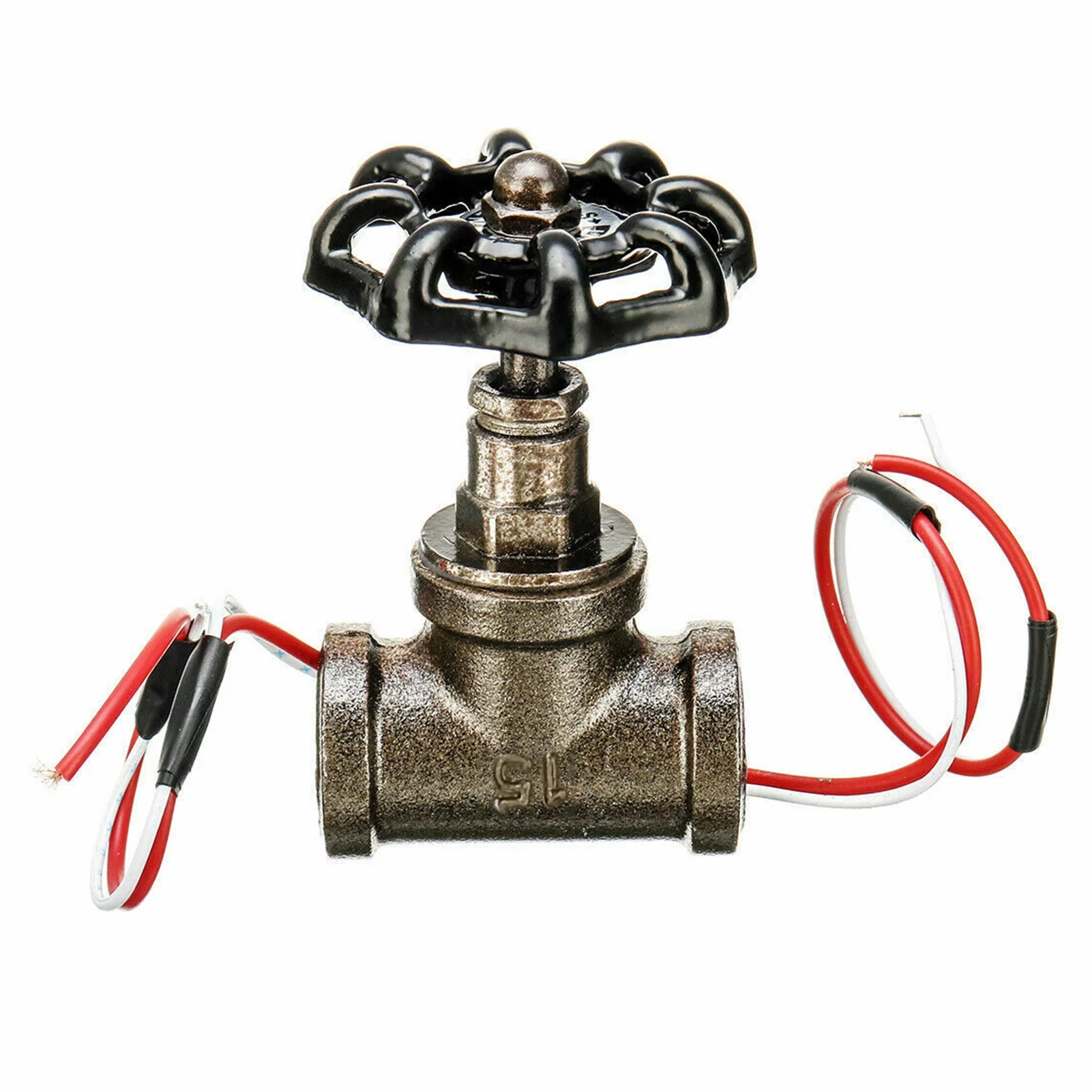 1/2 Inch Stop Valve Light Switch with Wire for Vintage Steampunk Table Lamp Loft Style Iron Valve