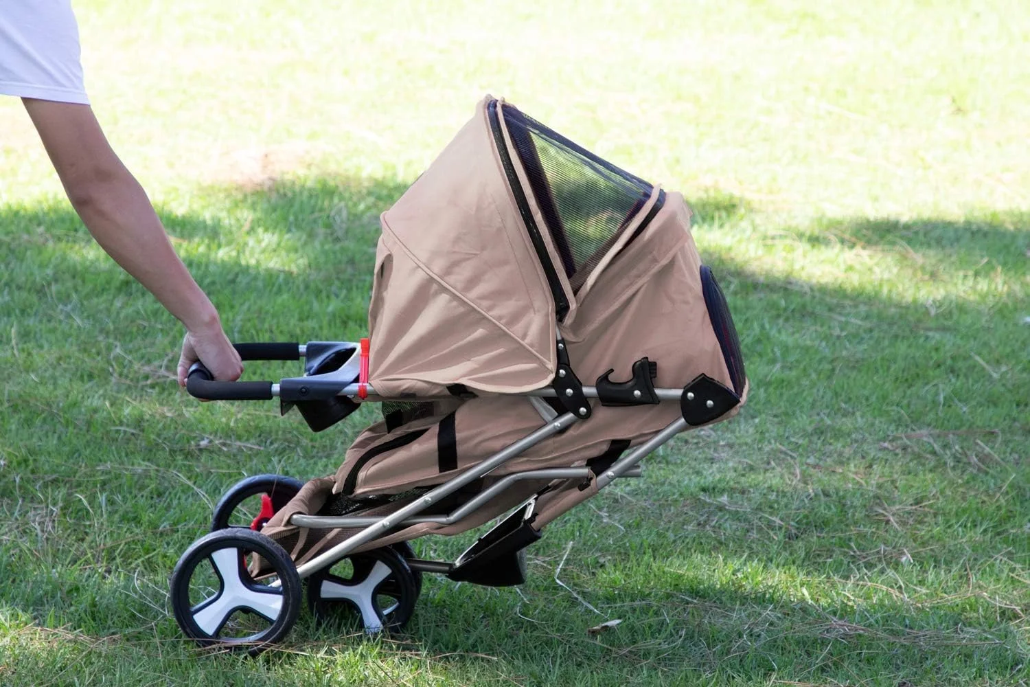 Paws & Pals Dog Stroller 3 Wheels, Pink