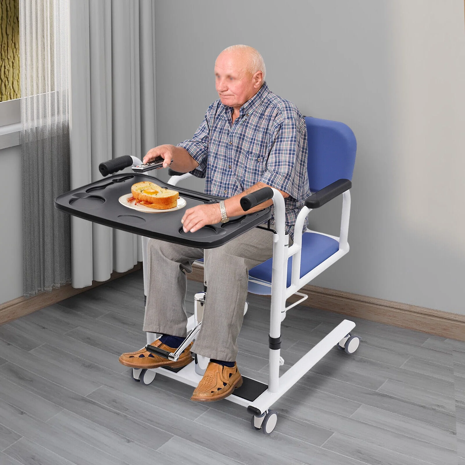 Patient Lift Wheelchair Shower Chair Hydraulic Lift Aid Transfer For Elderly