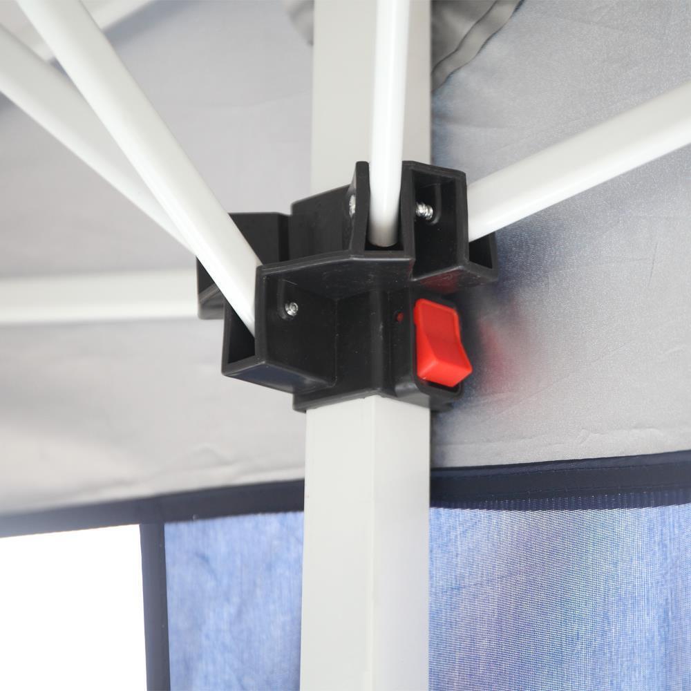 New 10'X 20'EZ POP UP Gazebo Wedding Party Tent Folding Canopy Carry Bag Blue