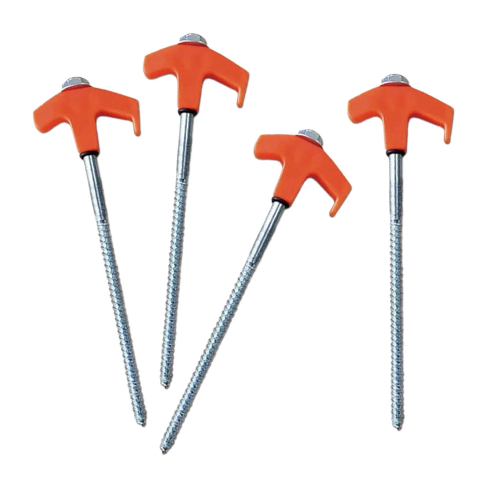 GARENDE 4Pcs Tent Stakes Camping Stakes Multifunctional Accessories Ground Anchors Tent Orange