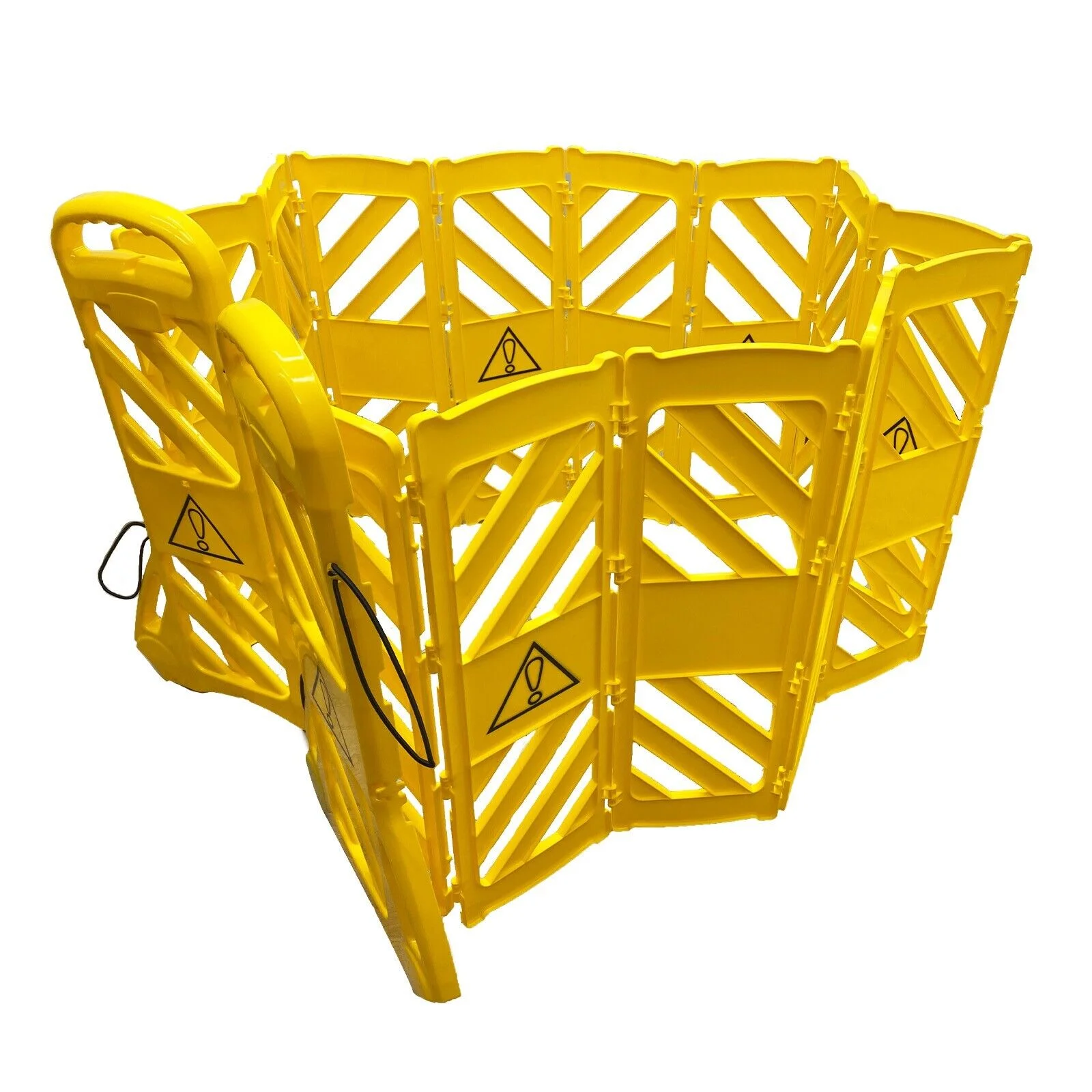 PreAsion Mobile Folding Fence Retractable Folding Fence Mobile Portable Safety Warning Guardrail