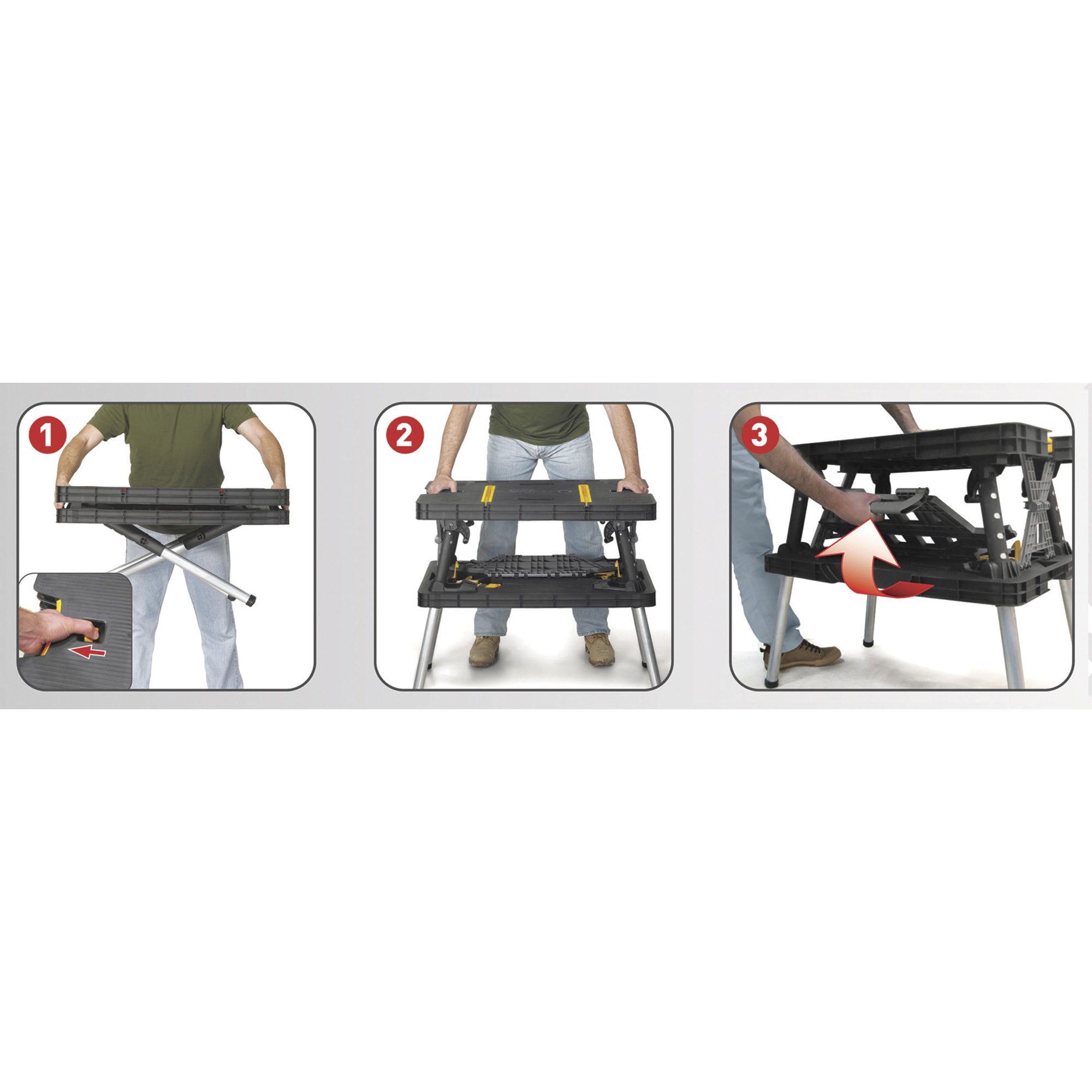 Keter Folding Work Table with Two Adjustable Clamps, 1000-Lb. Capacity, Model# 252638