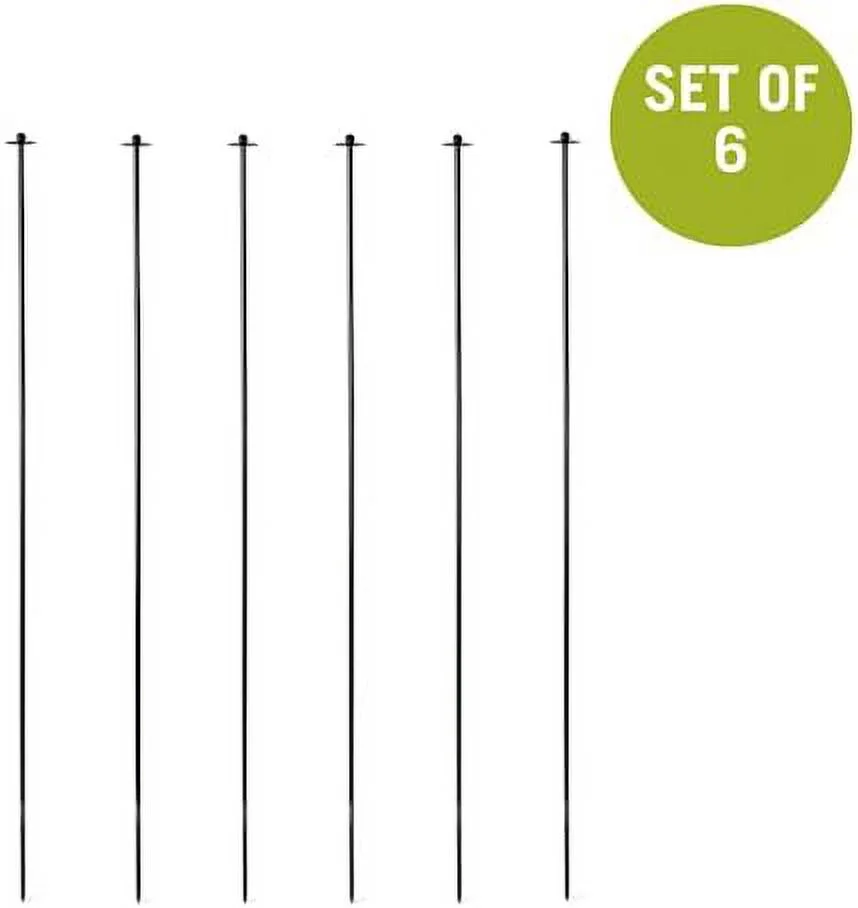 Gardeners   Garden Stake Netting Support | Heavy Duty Powder Coated Steel Garden Fencing ion Frame Support | Ideal For Yard And Lawn Plant Cages - (Set Of 6)