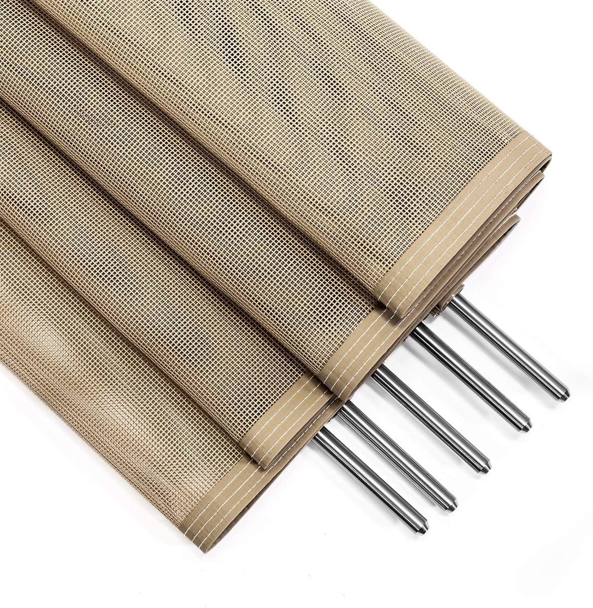 90130 pool safety fence 4x12 sand beige stainless steel pole xp