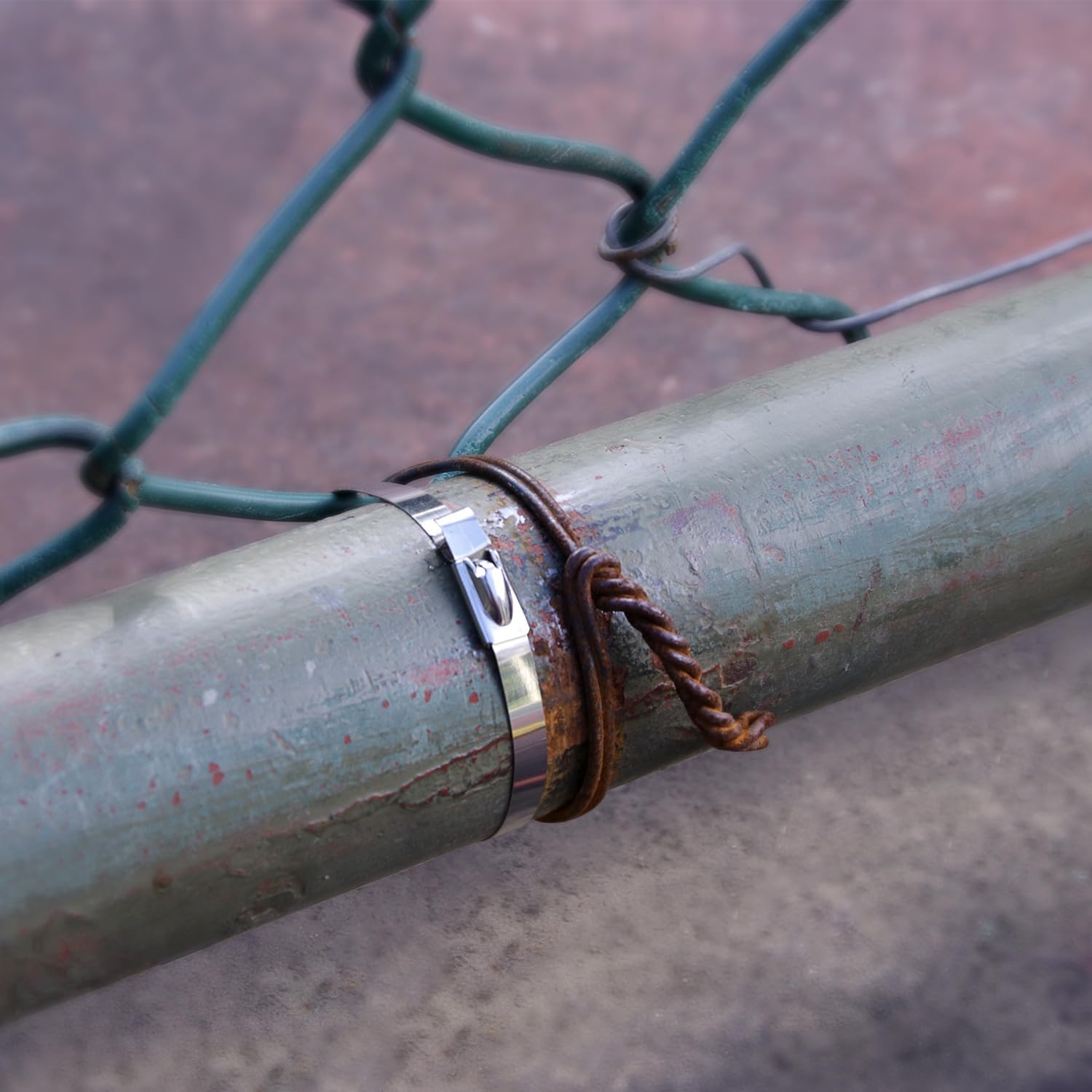 Stainless Steel Cable Tie Gun, Special Tool For Fastening And Cutting Metal Cable Ties, With 150pcs 11.8in Uv Resistant Stainless Steel Cable Ties For Fence Exhaust Pipe Outdoor.