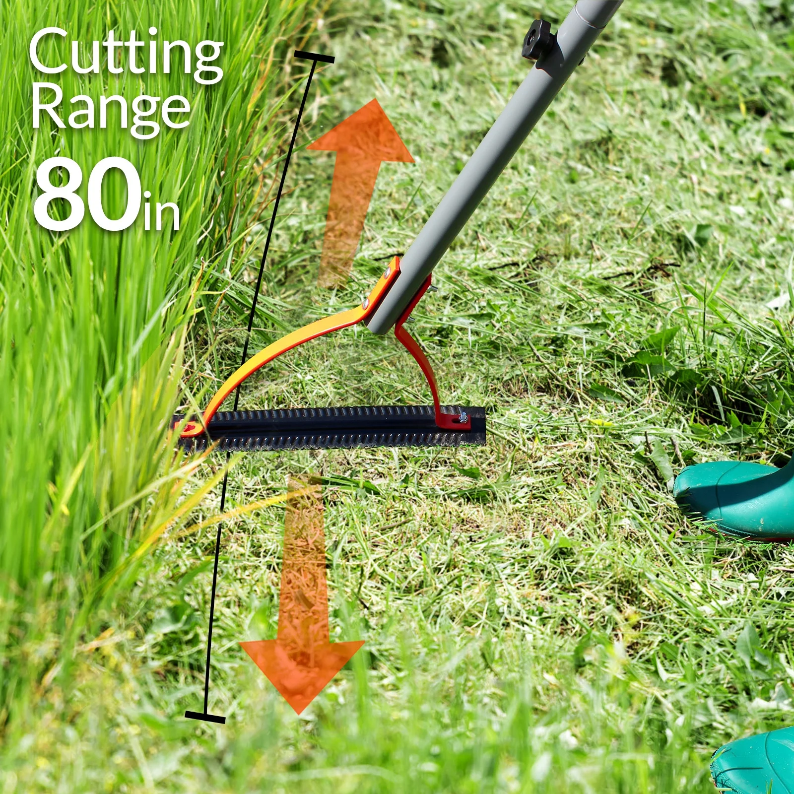 Walensee Weed Grass Cutter with Serrated Double-edged Sharp Blade Manual Grass Whip