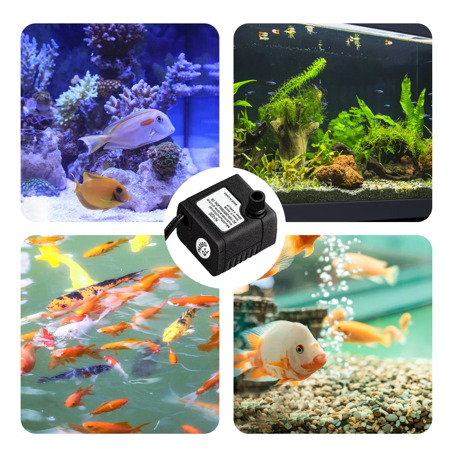 DOTSOG Submersible Water Pump For Pond, Aquarium, Fish Tank Fountain Water Pump 110V,3W