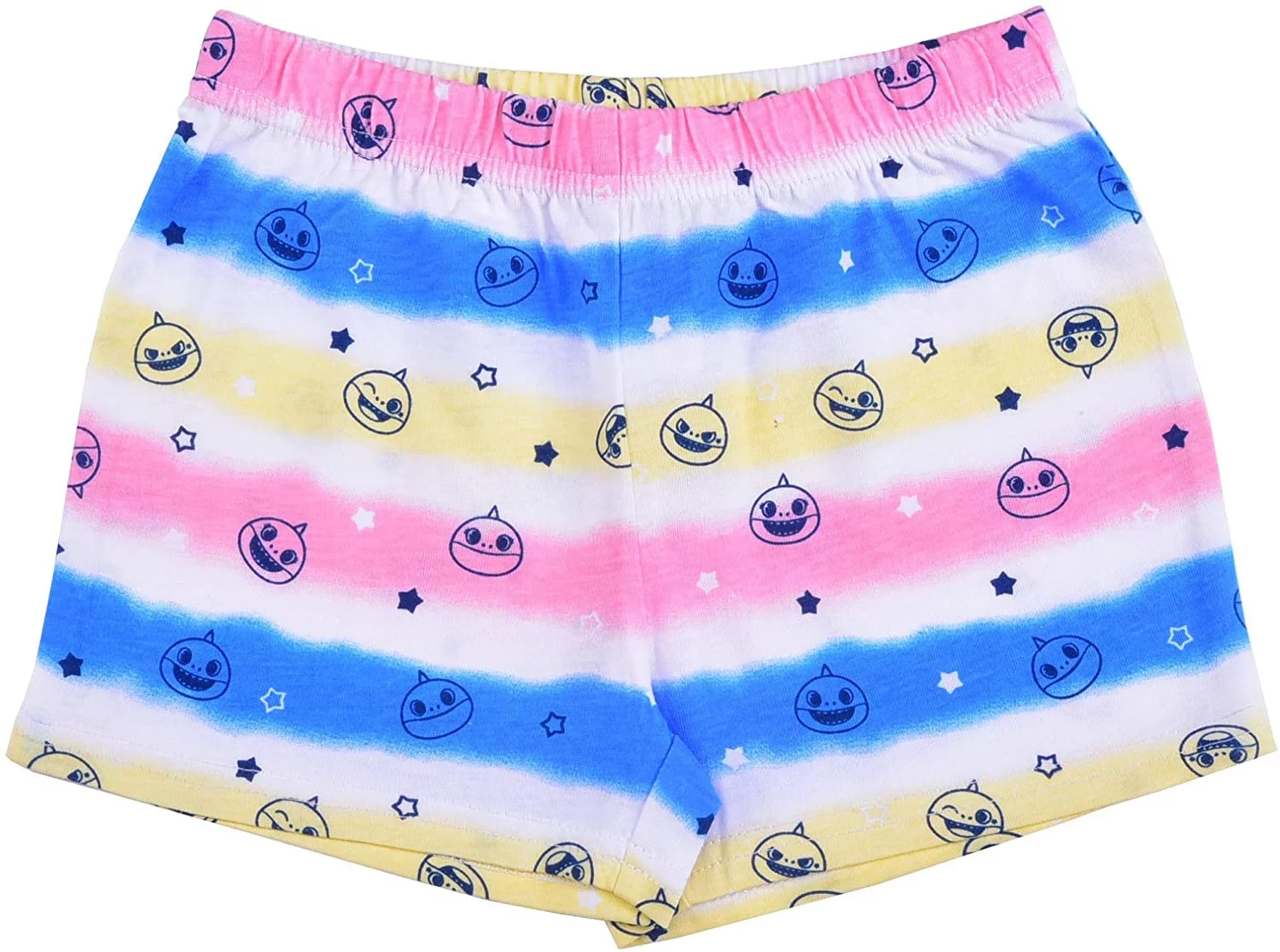 Baby Shark, Daddy Shark and Mommy Shark Girls 3 Piece 2 Short Sleeve Tee and Short Set, Toddler