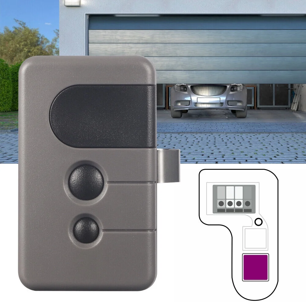 Gray Garage Door Opener Remote Control - Battery Powered for Craftsman HBW2028