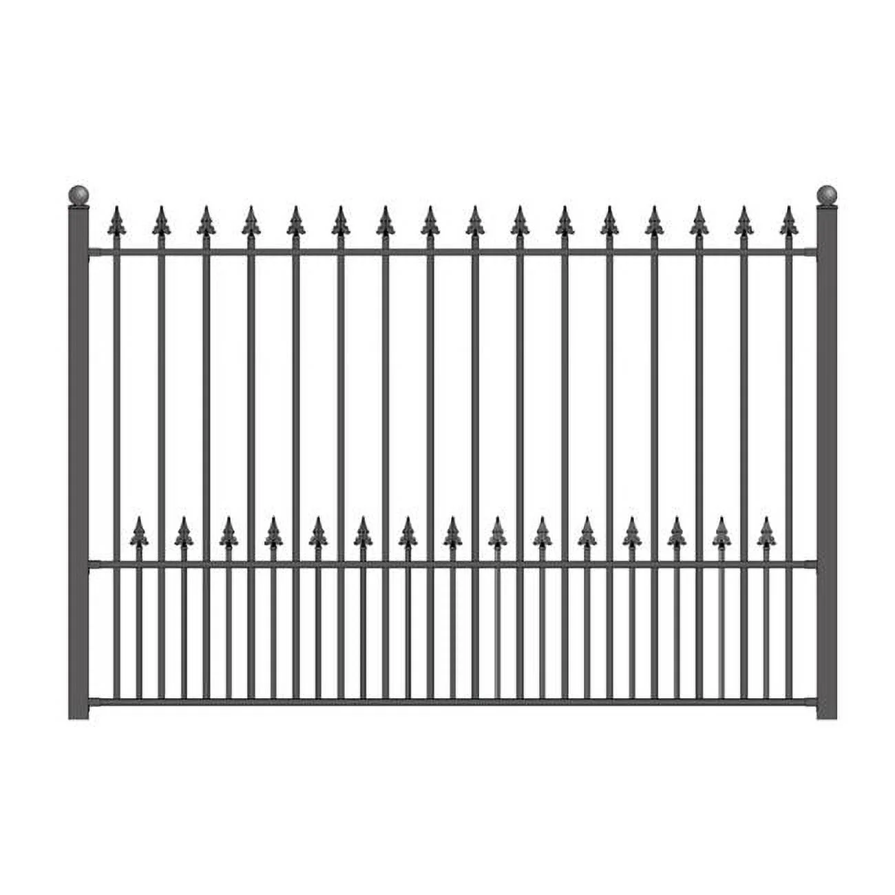 8 x 5 ft. Munich Style Iron Wrought Steel Fence