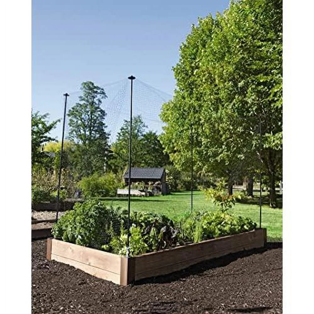 Gardeners   Garden Stake Netting Support | Heavy Duty Powder Coated Steel Garden Fencing ion Frame Support | Ideal For Yard And Lawn Plant Cages - (Set Of 6)