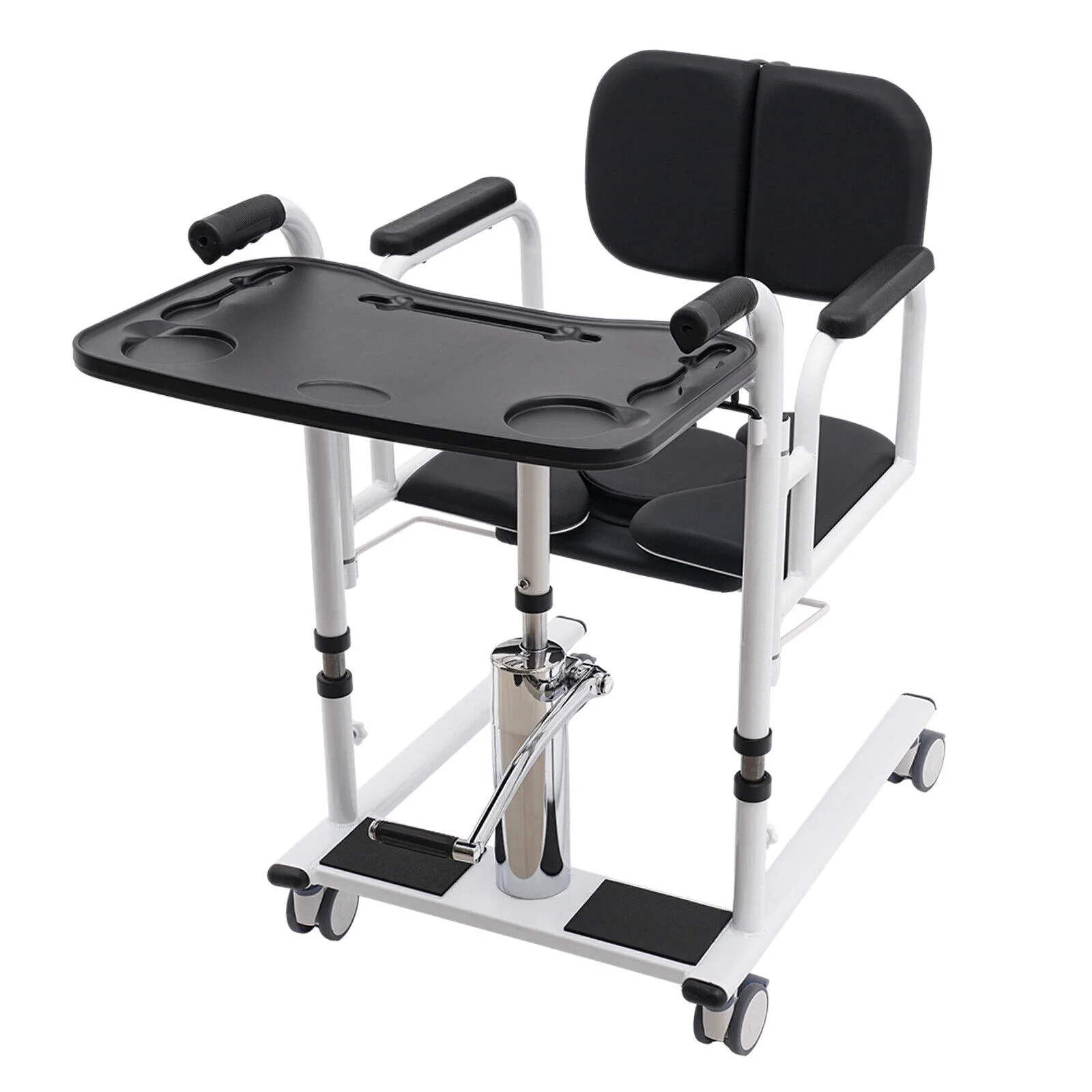 Bathroom Wheelchair Patient Lift Transfer Chair Hydraulic Transfer Chair With 180 Backrest and Potty