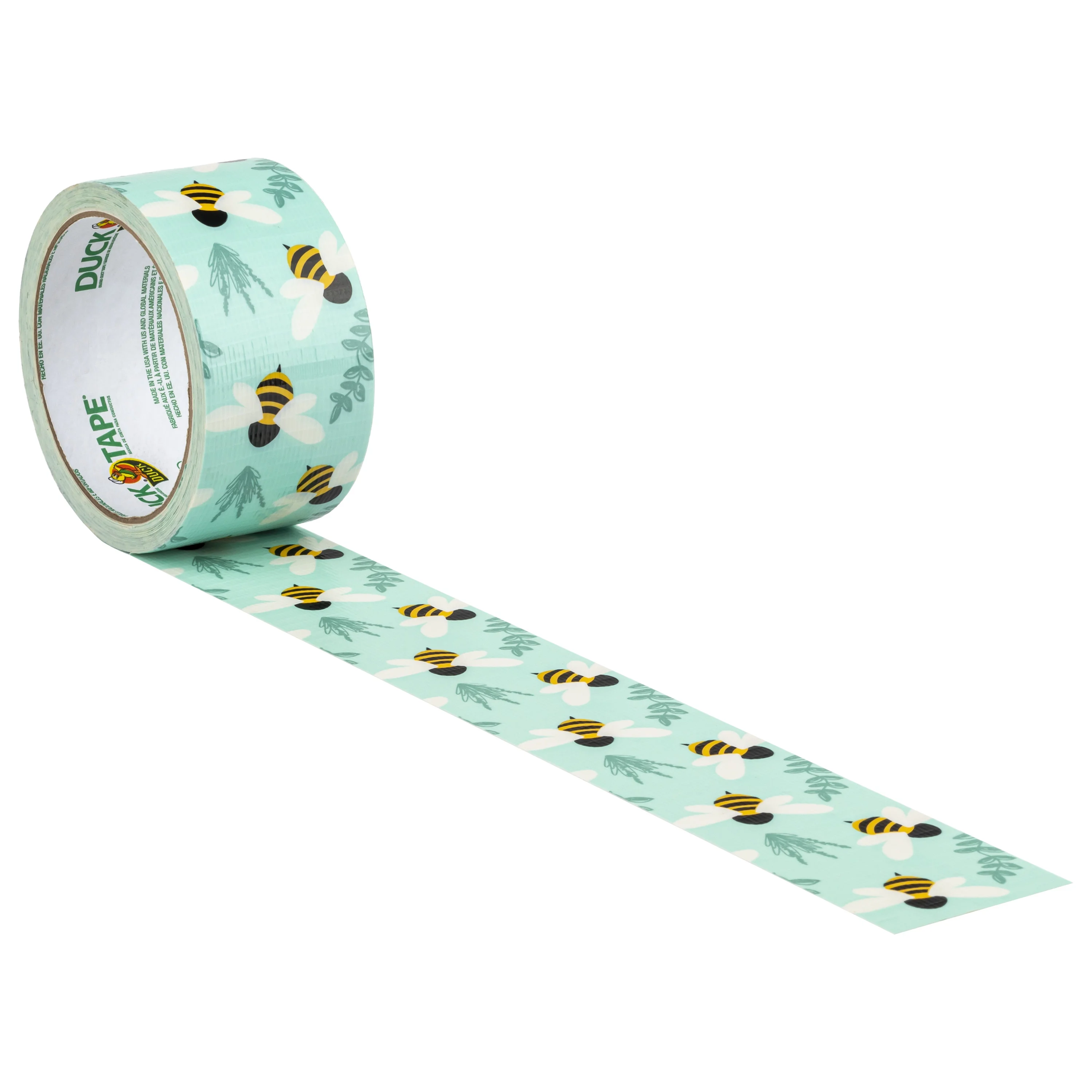 Printed Duck Tape Brand Duct Tape - Botanical Bees 10 Yards