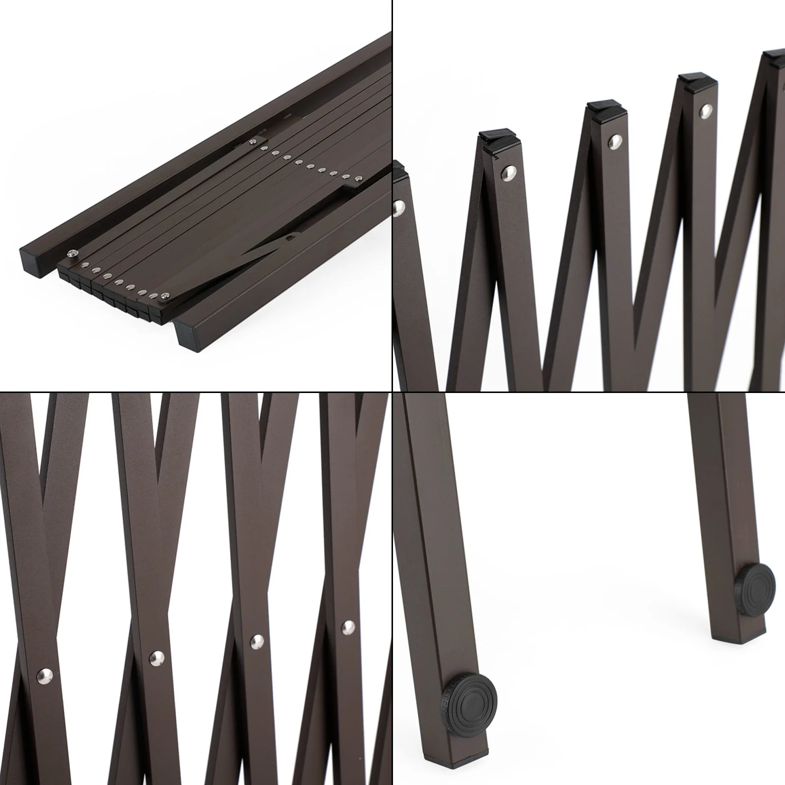 Expandable Garden Security Fence Gate for Pets - Aluminum Barrier, Traffic and Pet Barrier, Adjustable