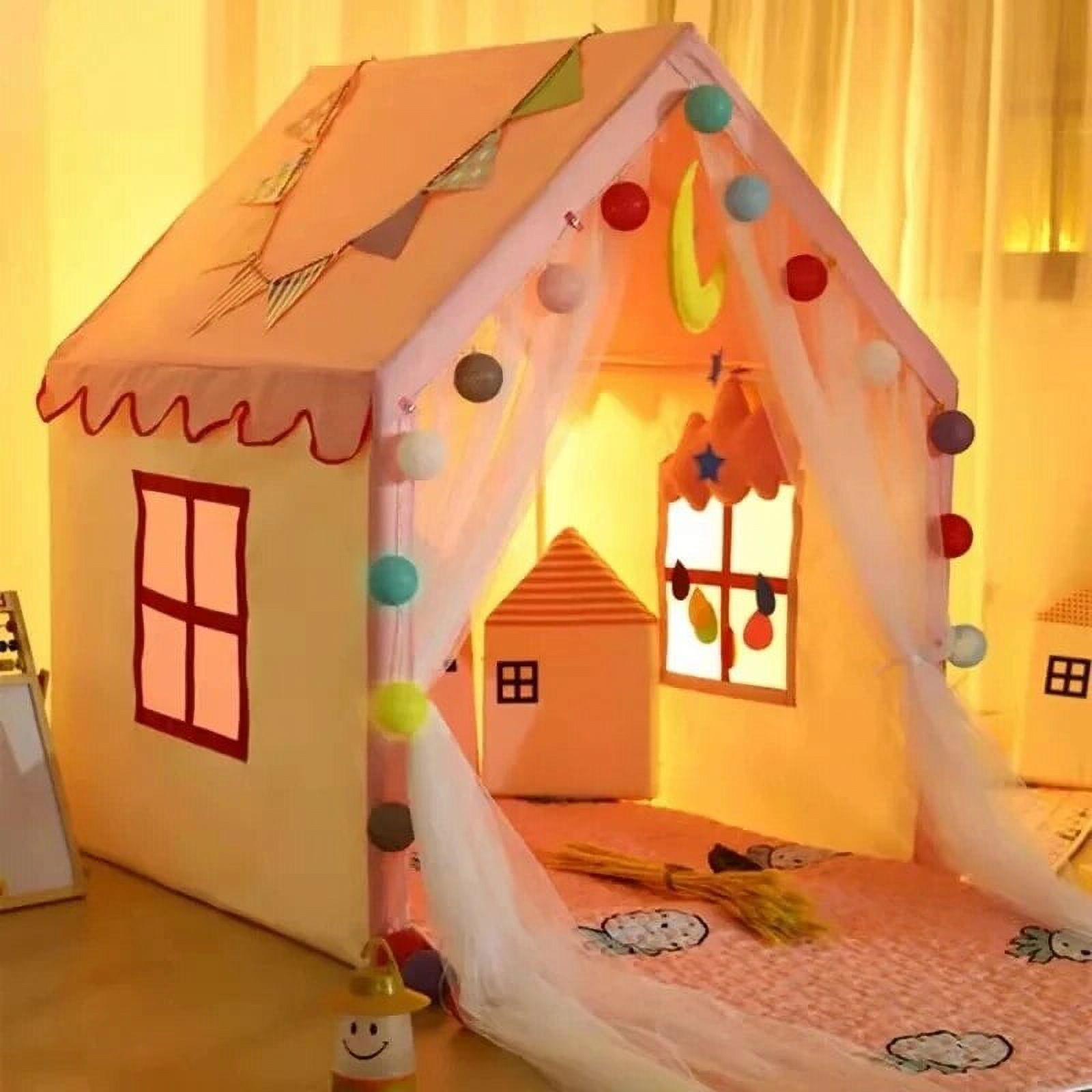 Portable Baby Play House Children Tent Teepee Tent Enfant Kids Tent Pink Blue Kids Play House Indoor Outdoor Toy Princess House Blue