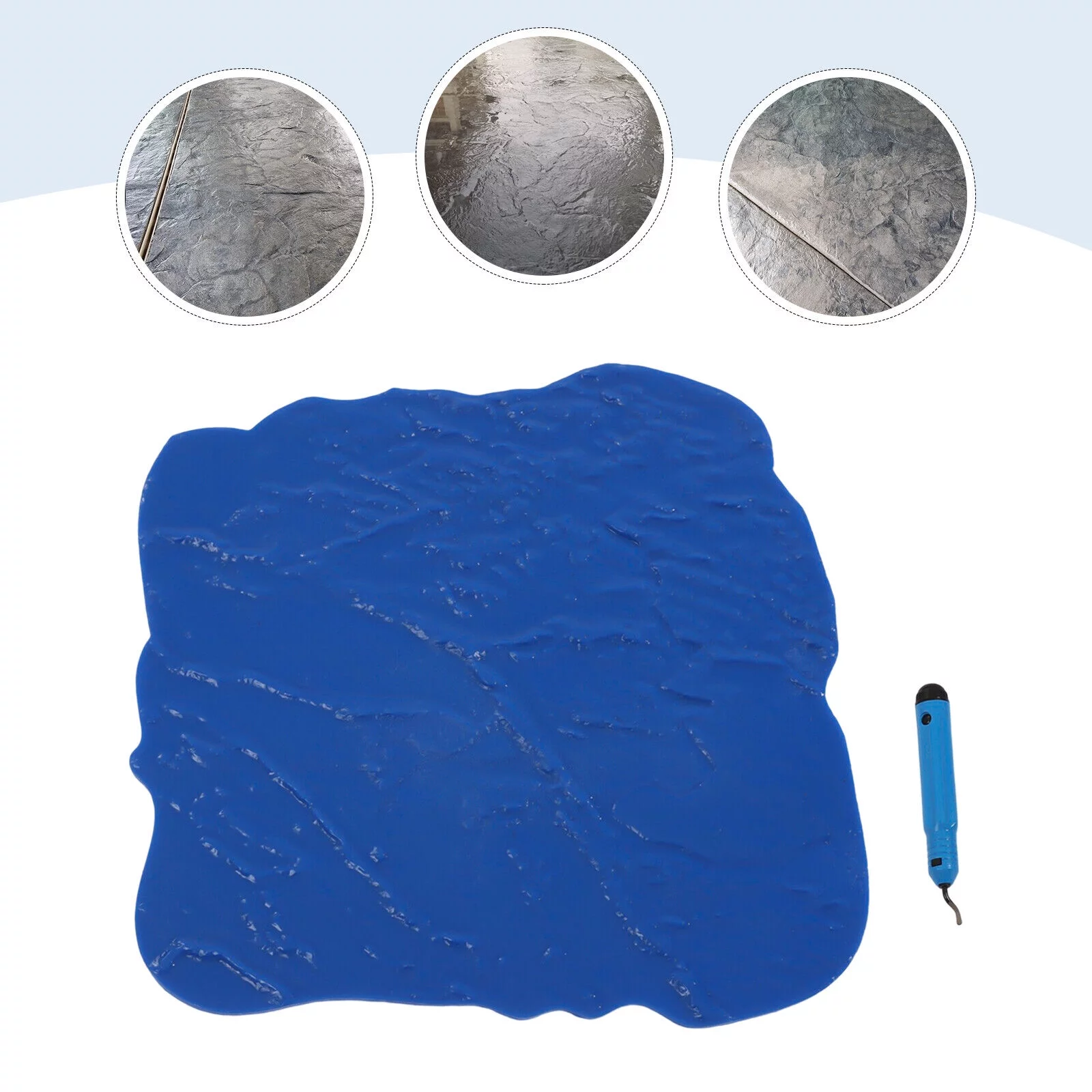 Fit for Concrete Cement 12*12inch Slate Seamless Texture Stamp Mat Stamping Tool