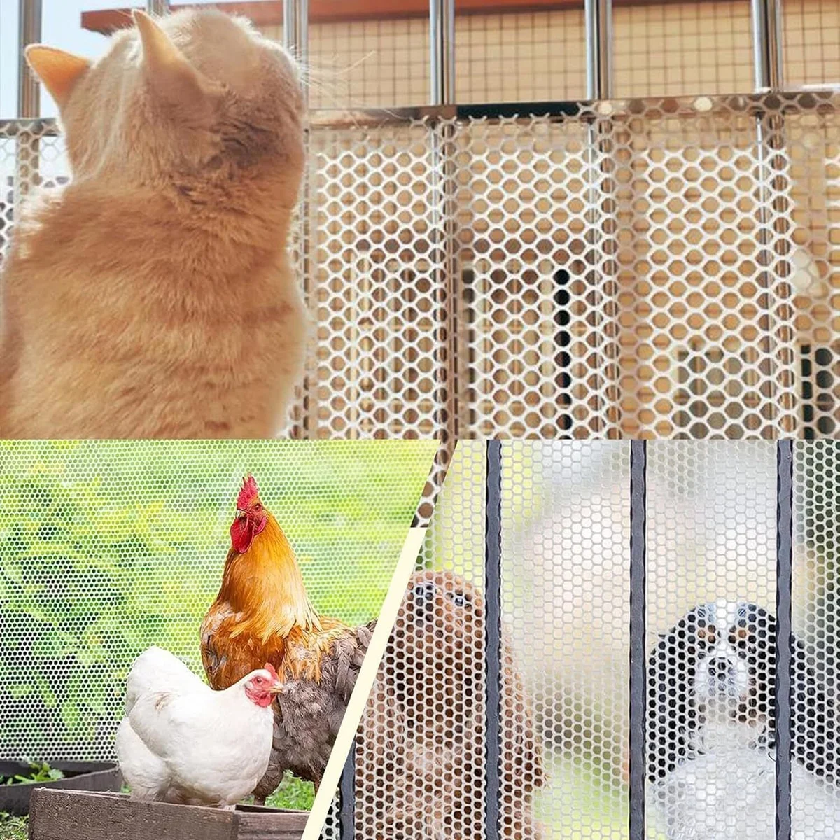 WSYW 10ft Chicken Wire Mesh Plastic Poultry Net Fencing Plant Garden Barrier for Poultry Dogs Rabbit Gardening Green