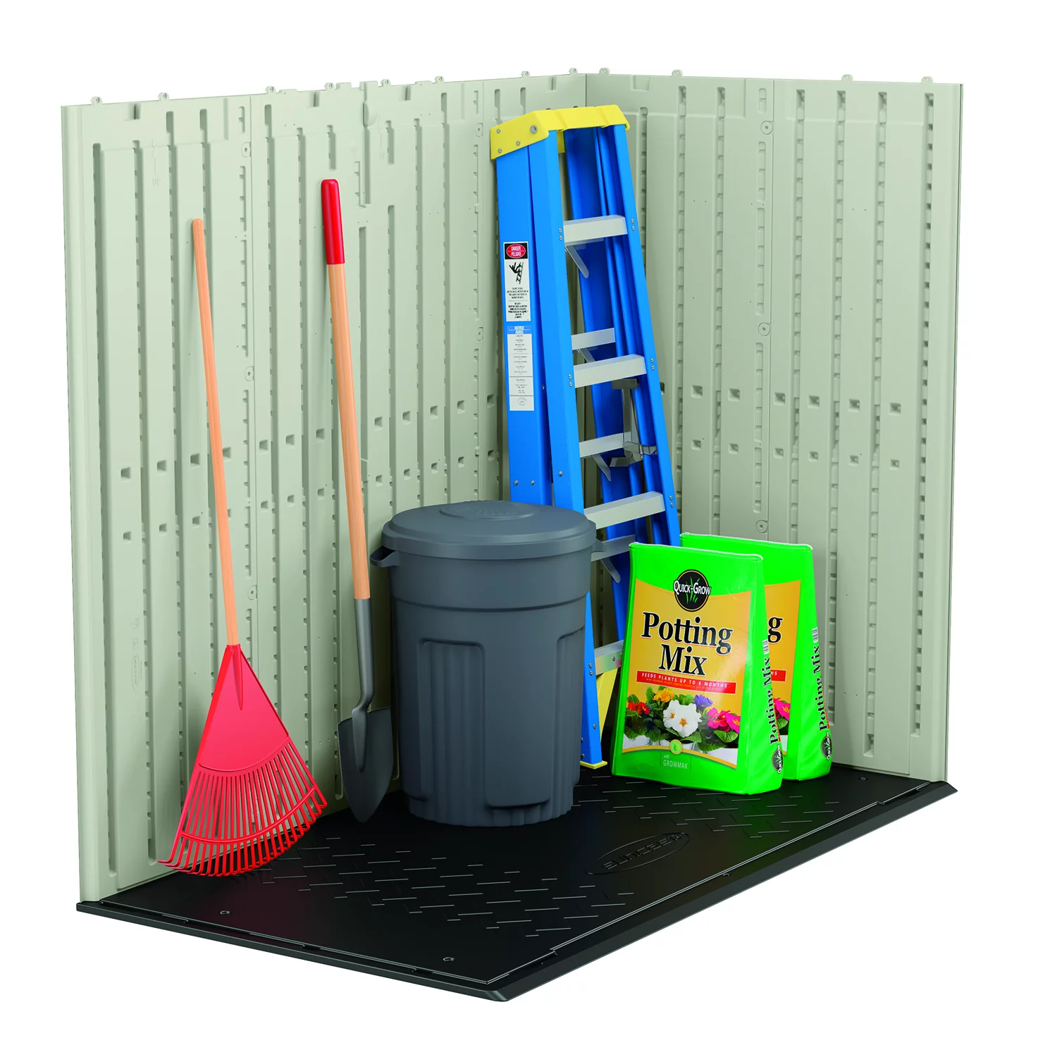 Suncast 7' x 4' Carlisle Resin Outdoor Storage Shed, Vanilla