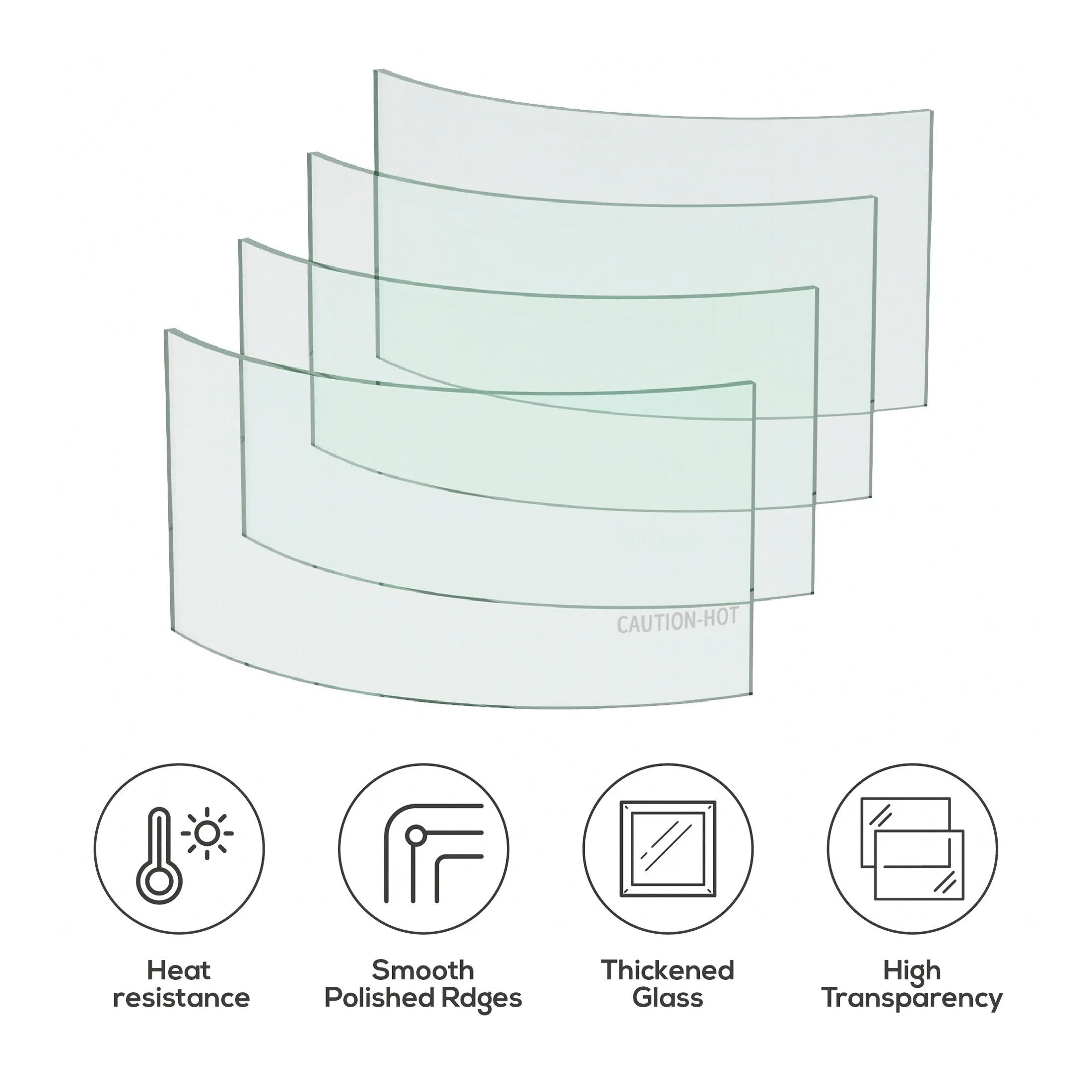 Polytrends Armore Round Tempered Glass Wind Guard For Outdoor Fire Pits 23