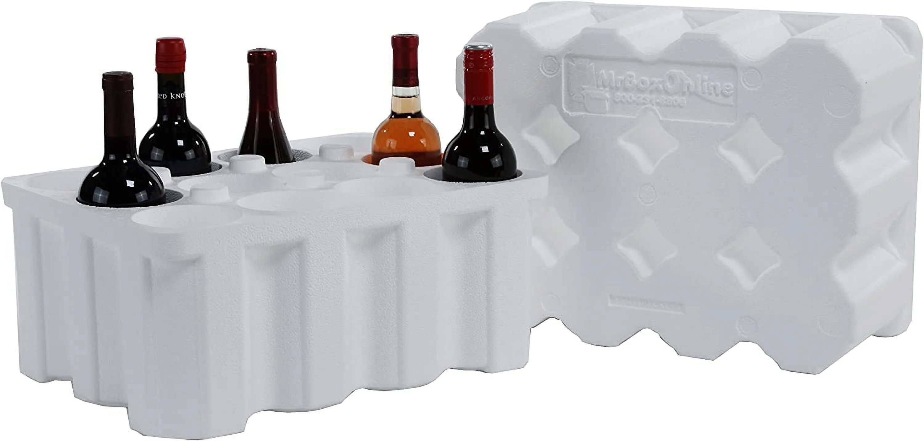 12 Bottle Styrofoam Wine Shipper with cardboard shipping box