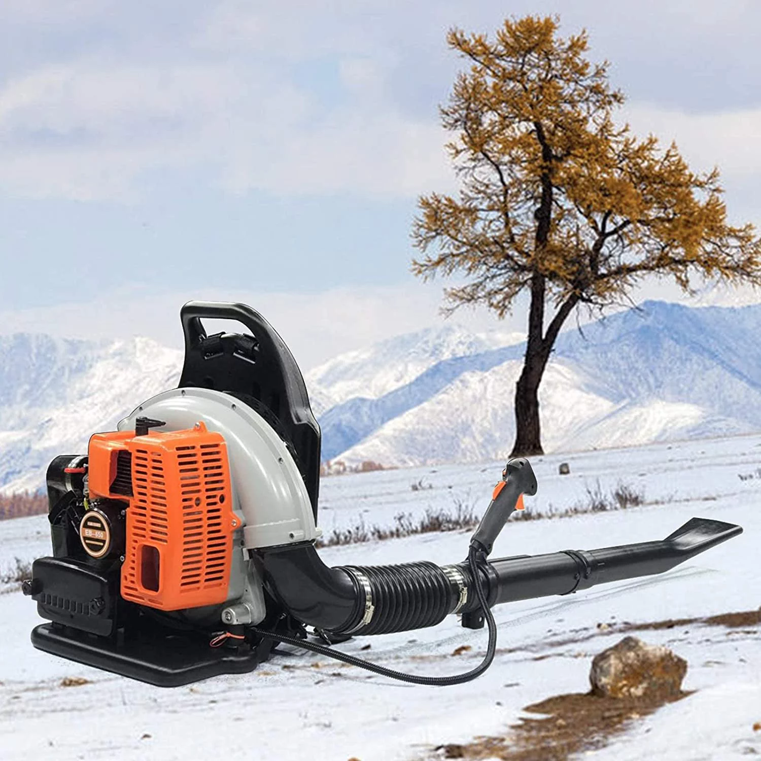 Denset 65CC 3.6HP 2 Stroke Backpack Gas Powered Grass Blower Commercial Leaf Gasoline W/ Harness Air-Cooled