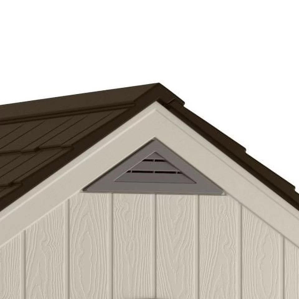 Suncast 7' x 4' Carlisle Resin Outdoor Storage Shed, Vanilla