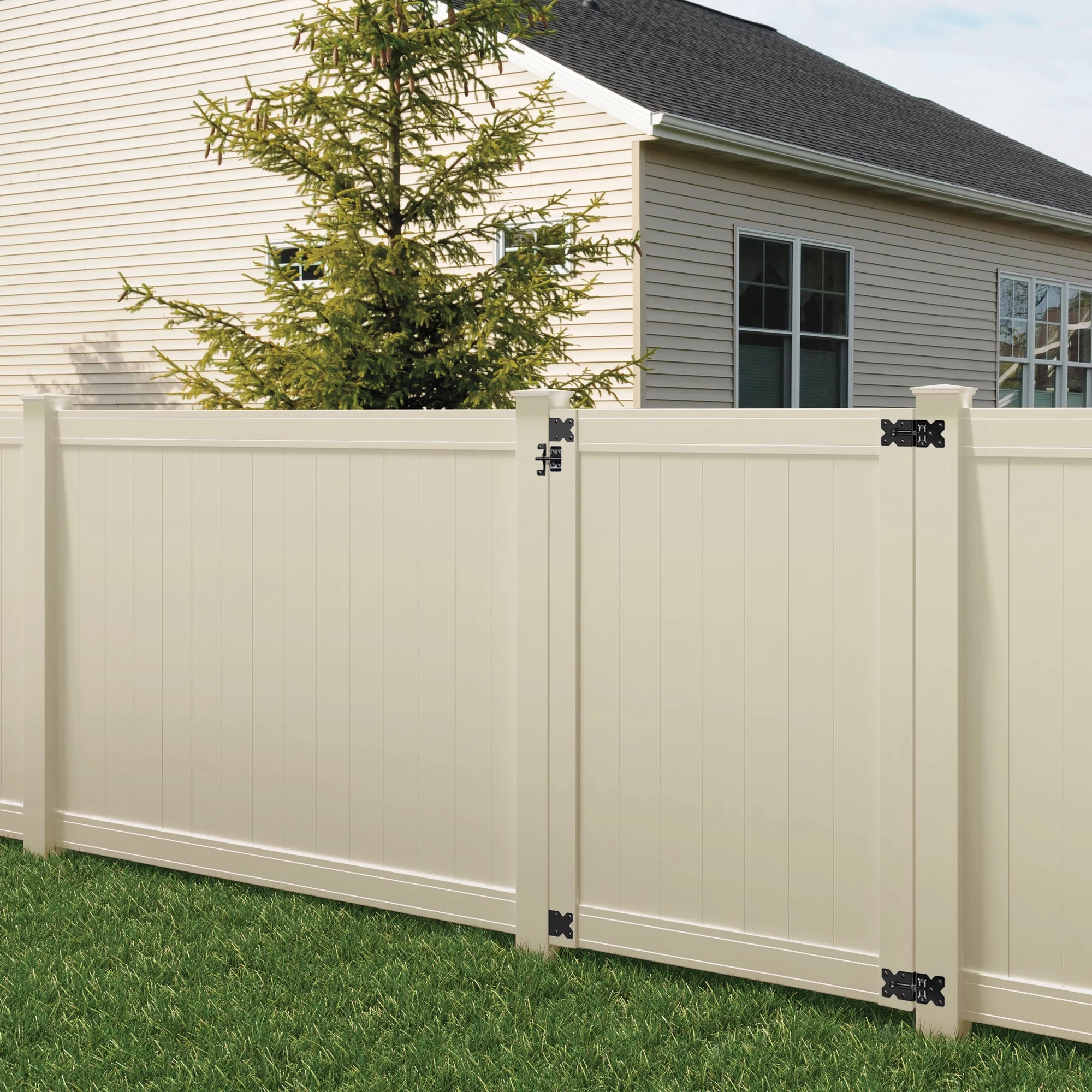 Outdoor Essentials Pro Series Lakewood 6x8 Tan Vinyl Privacy Fence Panel