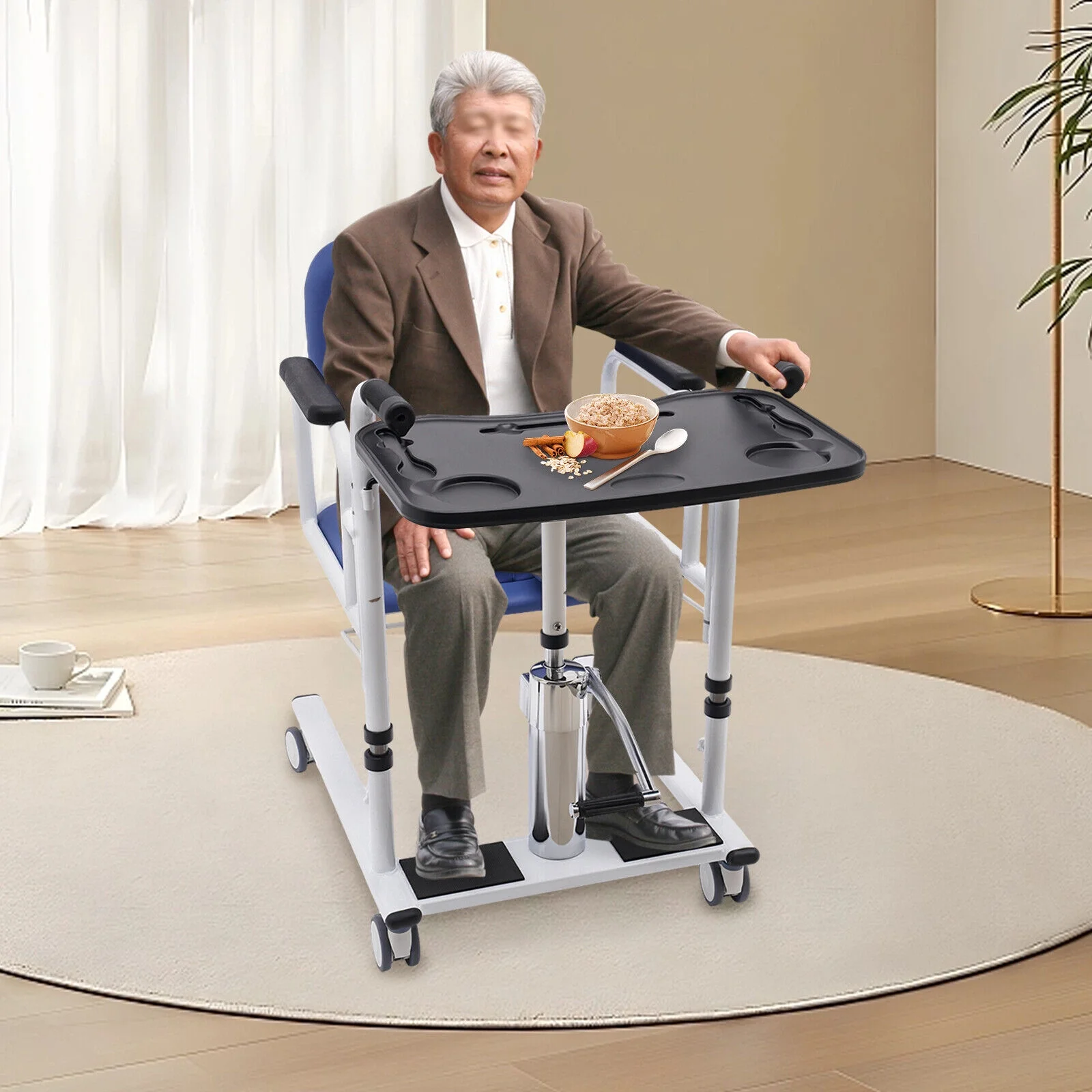 Patient Lift Wheelchair Shower Chair Hydraulic Lift Aid Transfer For Elderly
