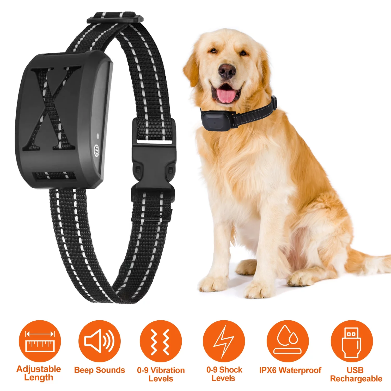 Electric Dog Collar Receiver iMounTEK Dog Training Collar Dog Shock Collar 3 Training Modes Beep Vibration and Shock Up to 850ft Remote Range Rainproof for Small Medium Large Dogs