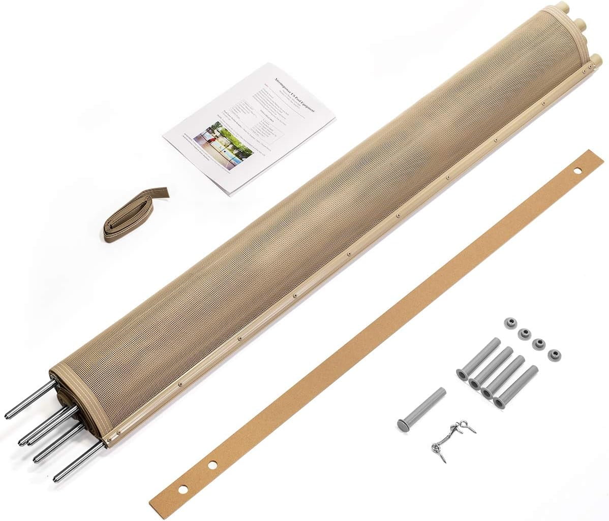 90130 pool safety fence 4x12 sand beige stainless steel pole xp