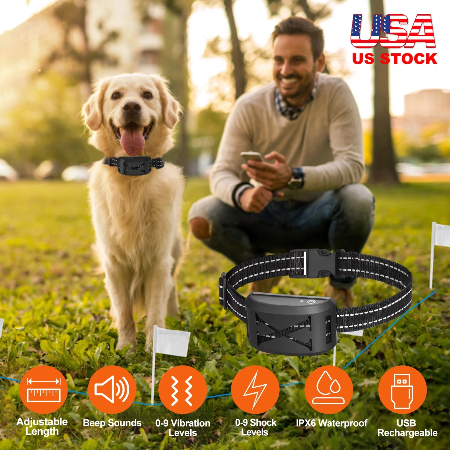 Electric Dog Collar Receiver iMounTEK Dog Training Collar Dog Shock Collar 3 Training Modes Beep Vibration and Shock Up to 850ft Remote Range Rainproof for Small Medium Large Dogs