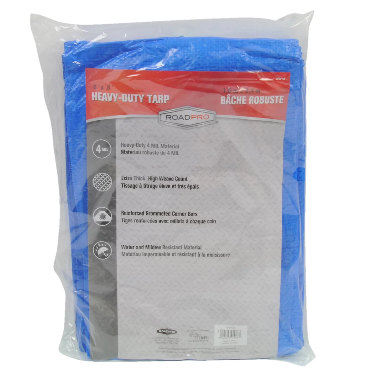 RoadPro TARP 6'X 8' BLUE