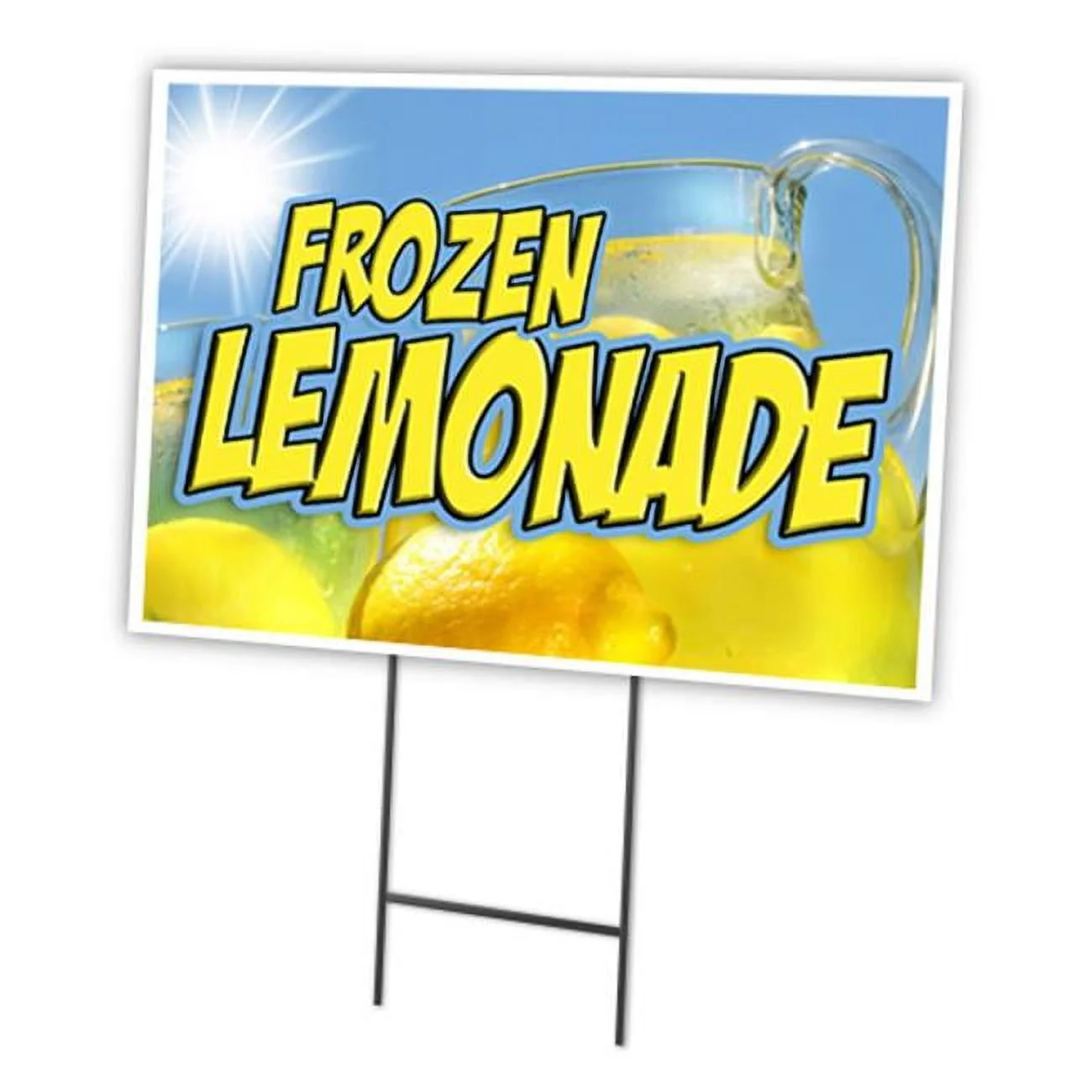 18 x 24 in. Outdoor Plastic Window Yard Sign & Stake - Frozen Lemonade