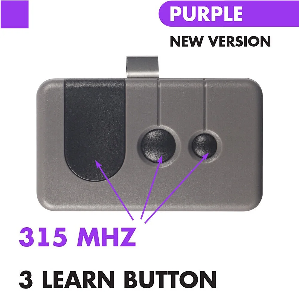 Gray Garage Door Opener Remote Control - Battery Powered for Craftsman HBW2028