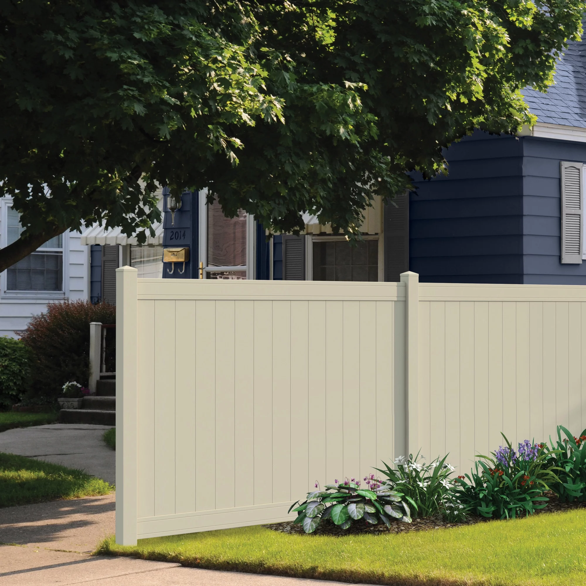 Outdoor Essentials Pro Series Lakewood 6x8 Tan Vinyl Privacy Fence Panel