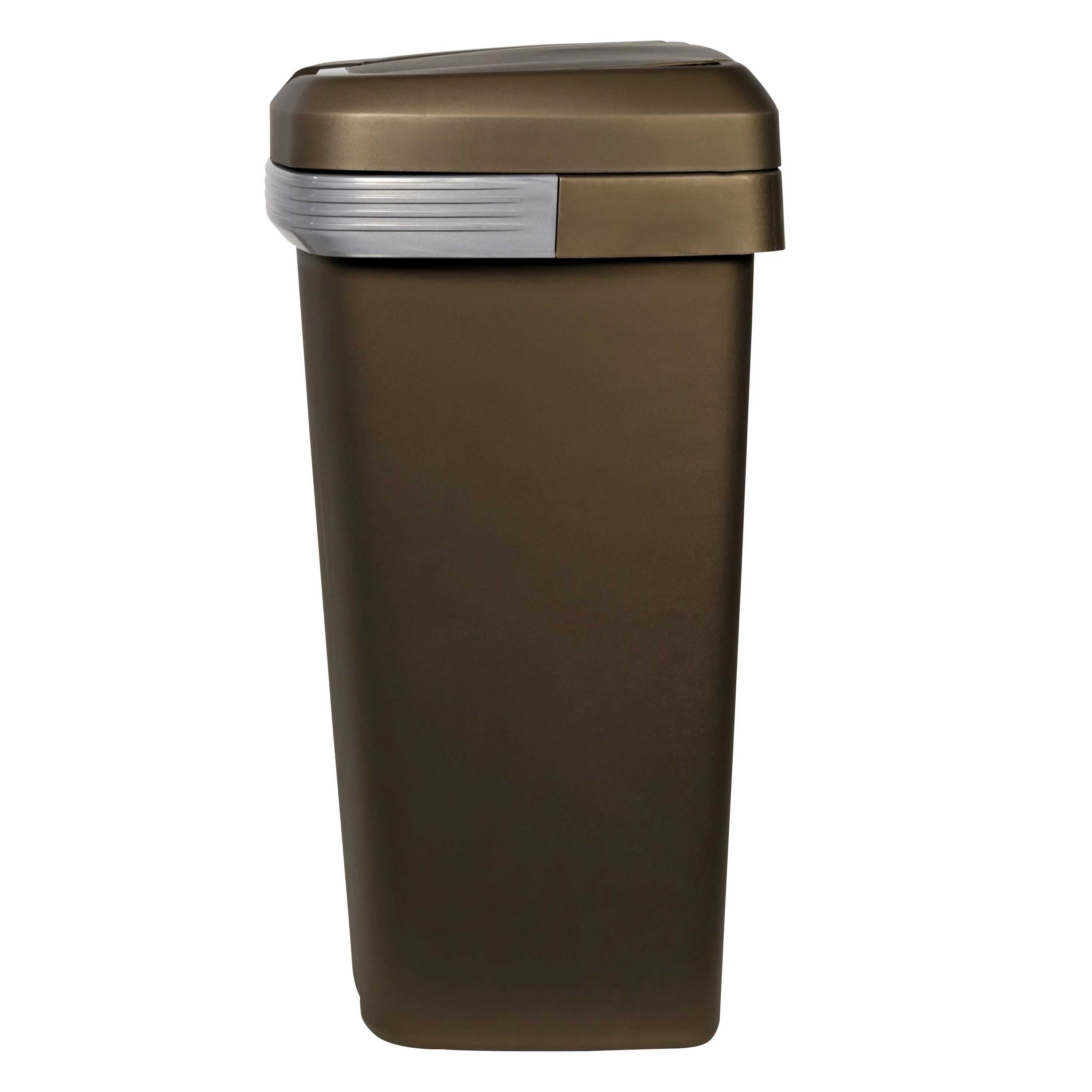 Hefty 12.1 Gal. Premium Touch Top Trash Can, Bronze