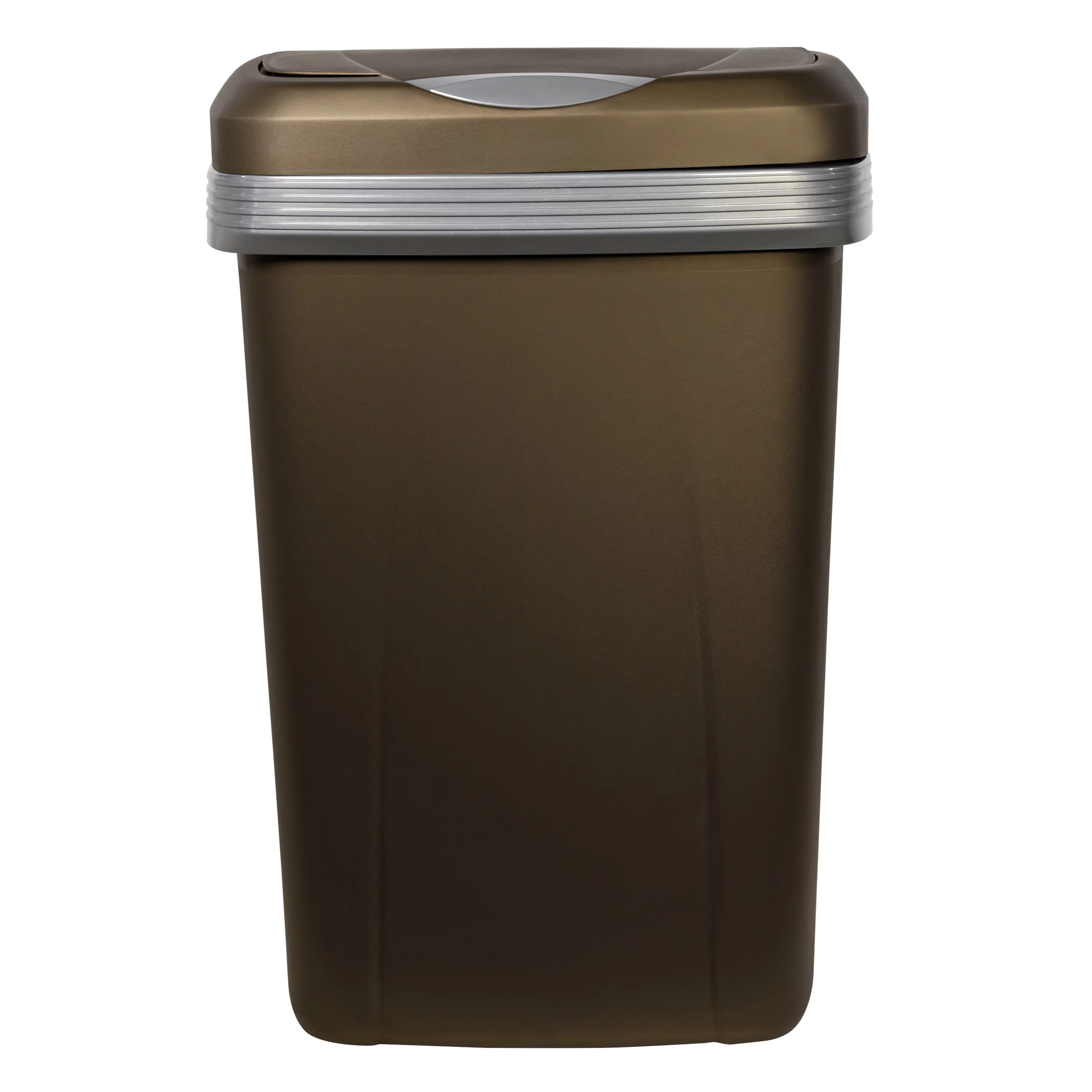 Hefty 12.1 Gal. Premium Touch Top Trash Can, Bronze