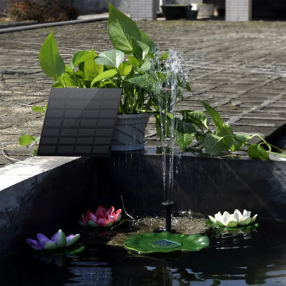 EROCK Solar Power Fountain Submersible Floating Water Pump Bird Bath Pond Garden Pool