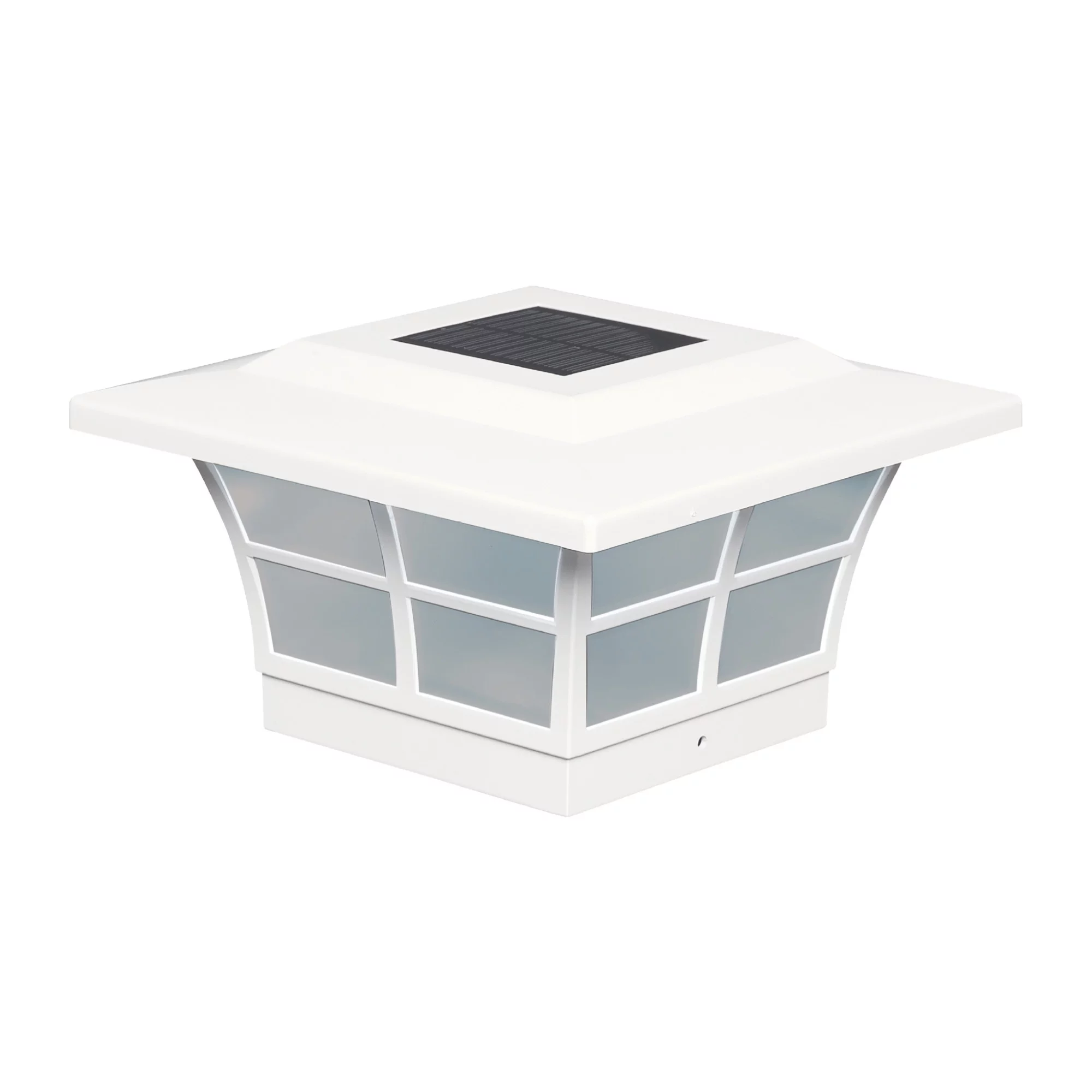CLASSY CAPS 5x5 WHITE PVC PRESTIGE SOLAR POST CAP SET OF 2
