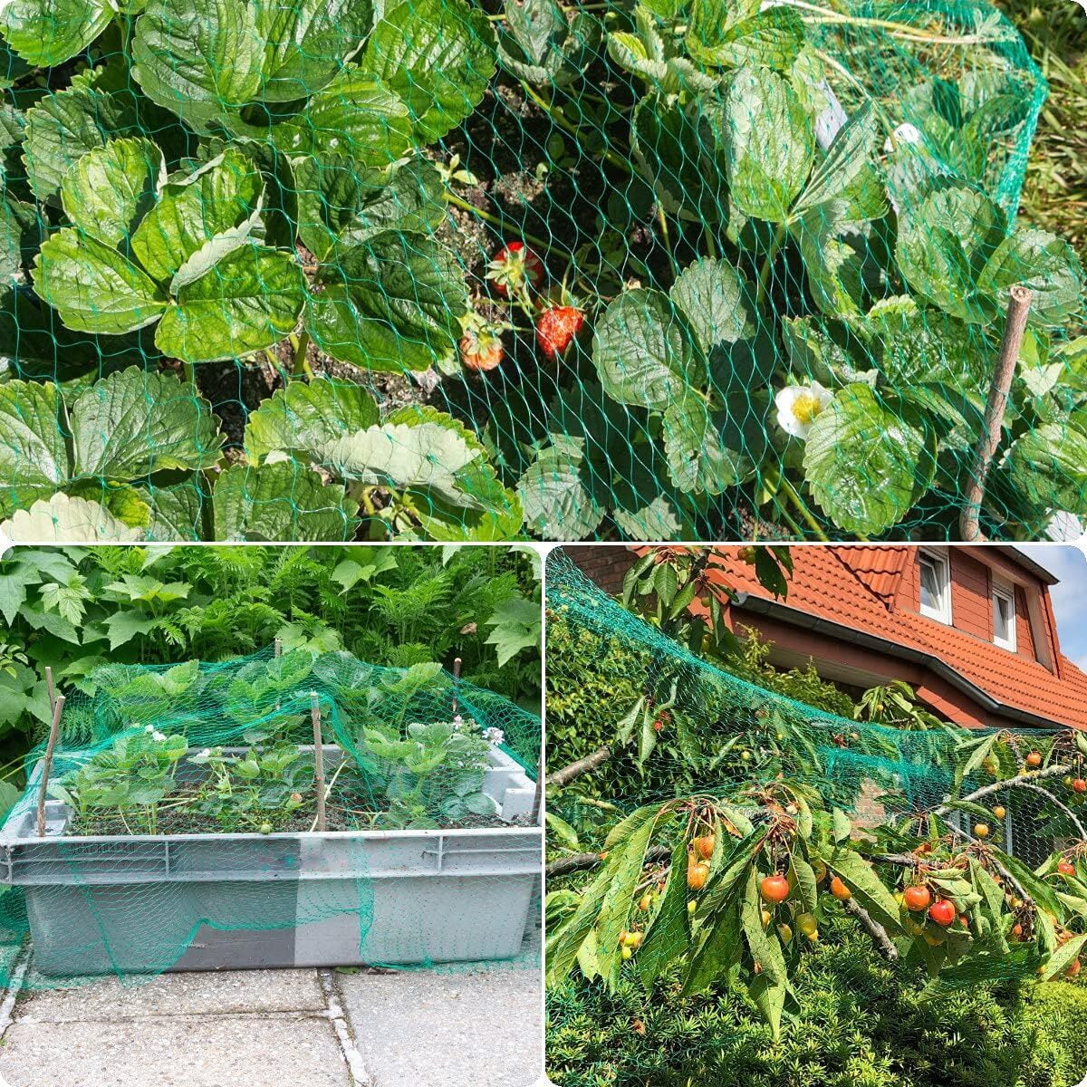 Bord Bird Netting for Garden (13ft x 33ft) Garden Netting Pest Barrier,Cicada Netting Protect Fruit Trees Blueberry Bushes Vegetable Plant,for Garden Against Birds, Deer, Squirrels