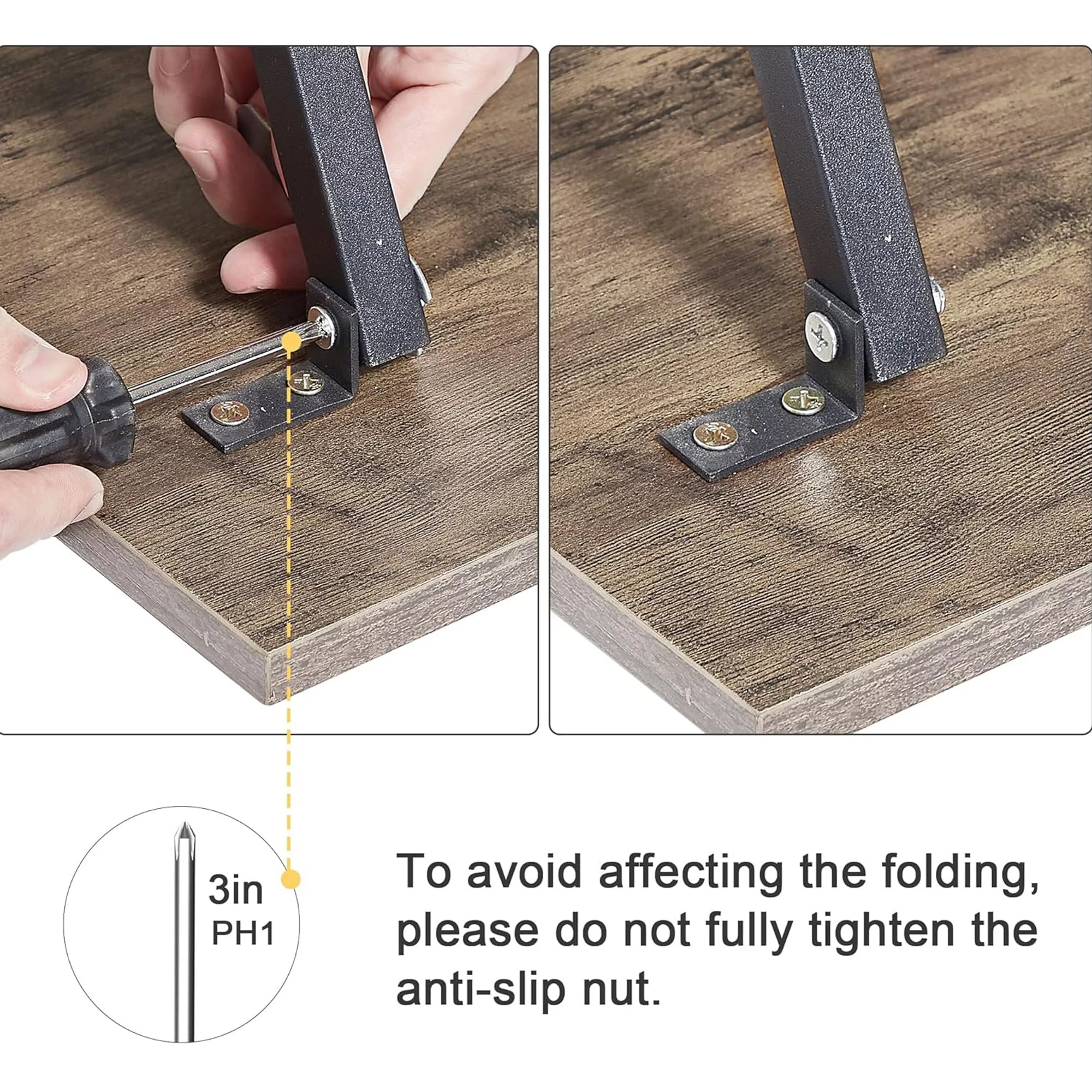 VECELO Folding TV Tray, Portable Dinner/Snack Table with Cup Holder, Set of 2, Gray