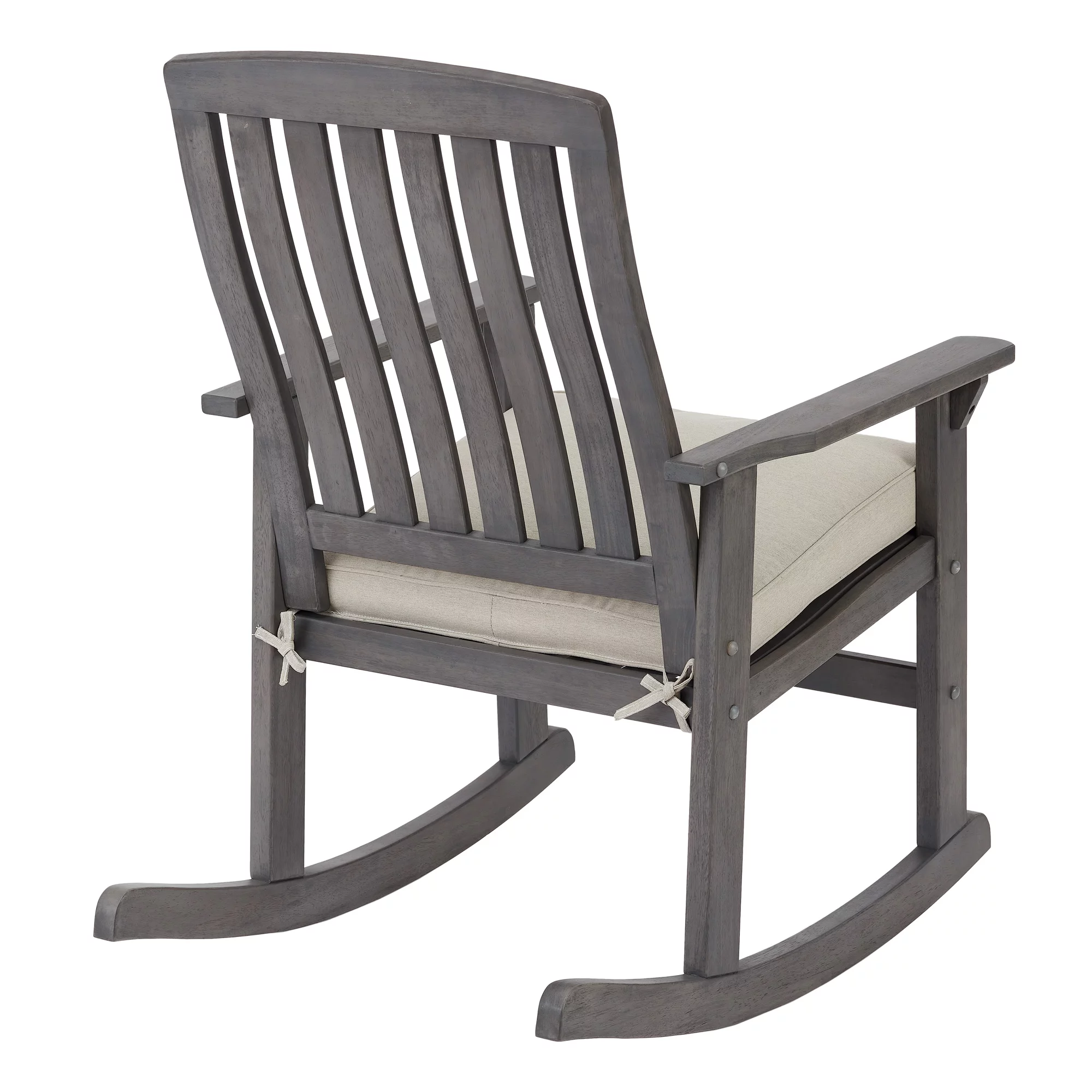 Better Homes & Gardens Delahey Cushioned Outdoor Wood Rocking Chair