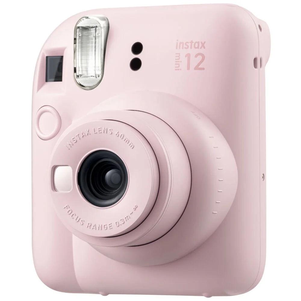 FUJIFILM INSTAX MINI 12 Instant Film Camera (Blossom Pink) + Camera Case + Mini Film Printer Kit (3 Pack)