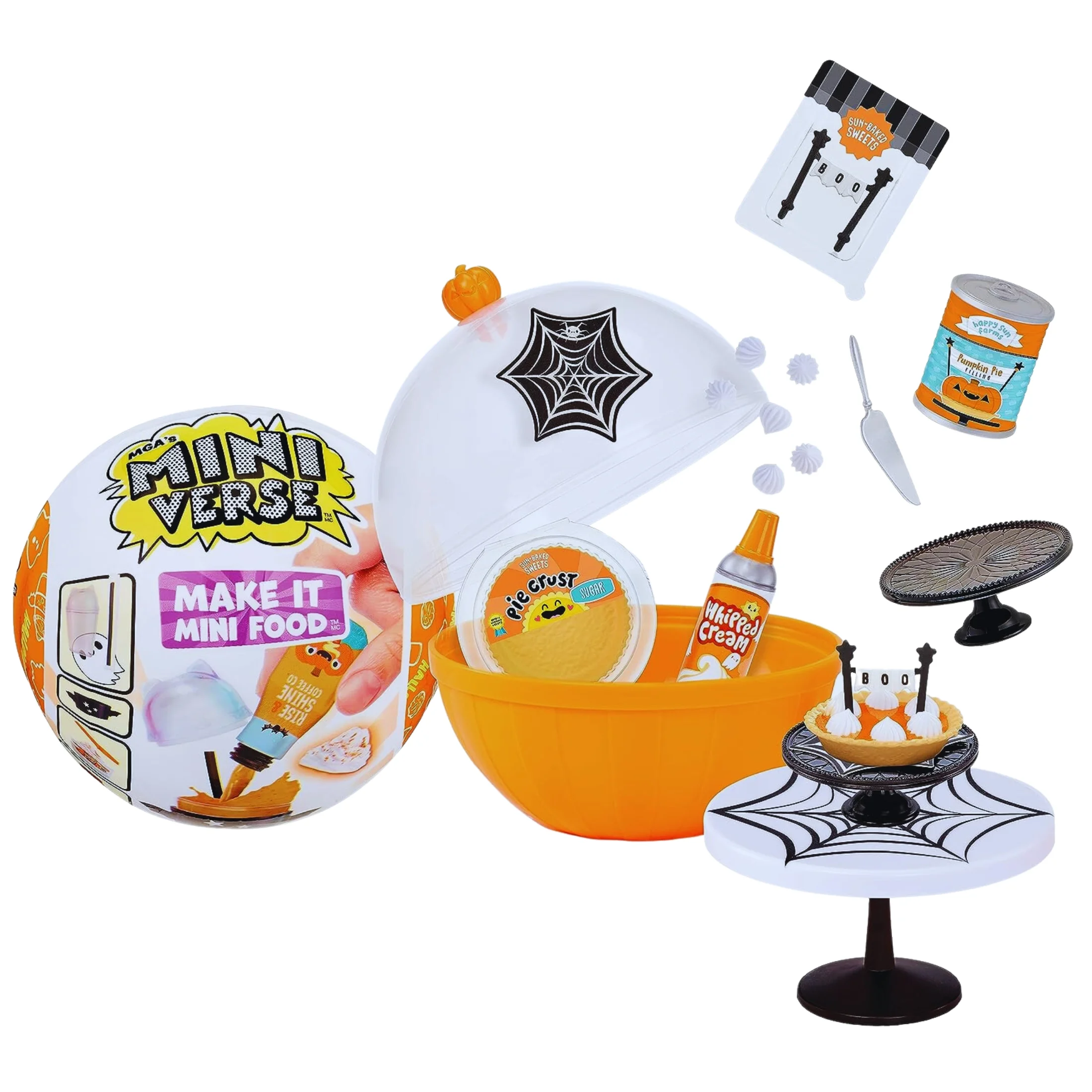 (1) MGA's Miniverse Halloween Series 1: DIY Resin Mini Food Collectibles - Blind Pack, Non-Edible, Kids Ages 8+ Halloween Trick-or-Treat Party Favors Gift Bag Stocking Stuffer & CUSTOM Storage Carrier