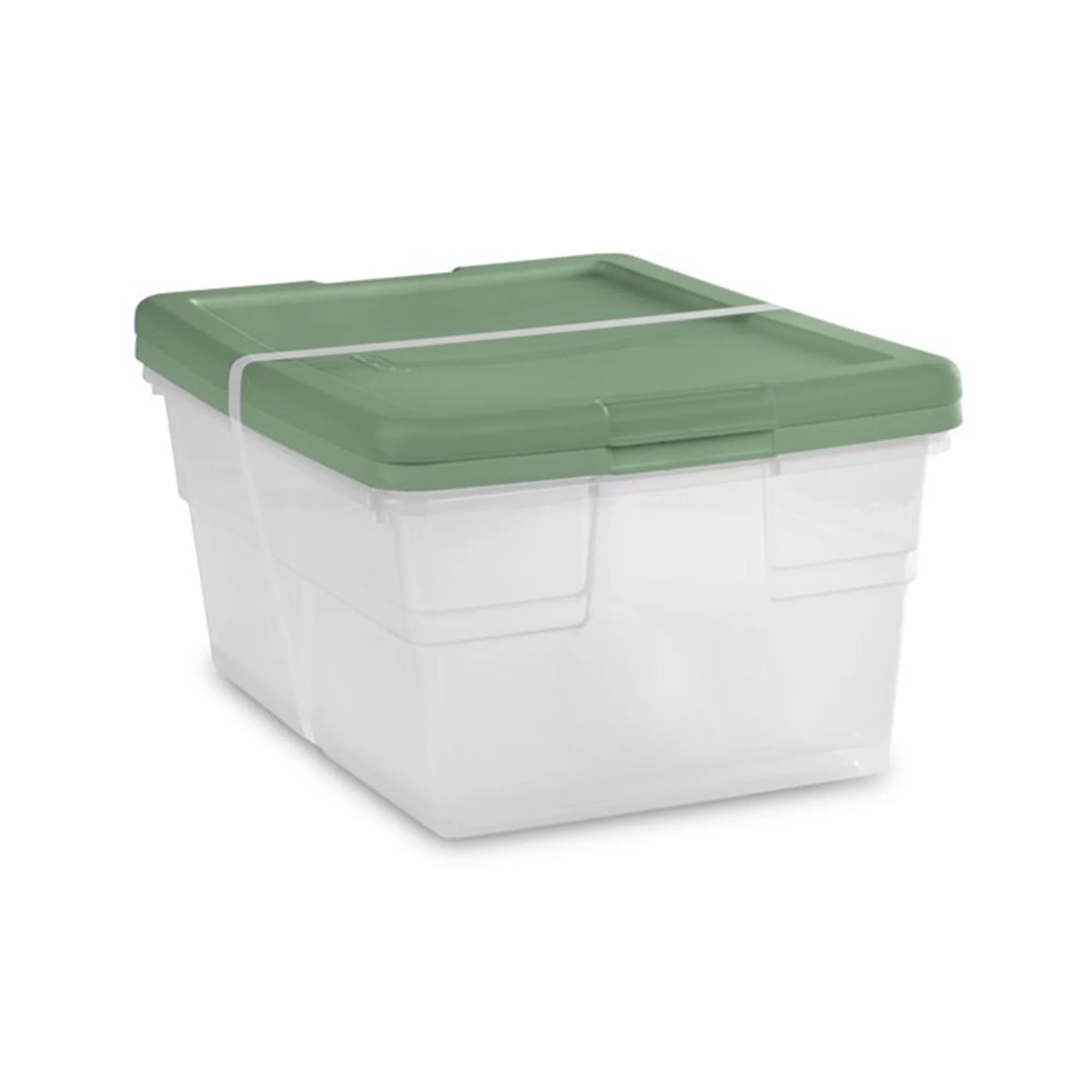 Sterilite 16 Qt Plastic Storage Tote Home Organizer Bins with Lid, (4 Pack)