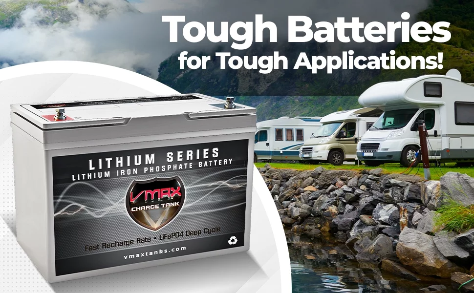 VMAX LFP27-12100 Li-Iron 12V 100AH LiFePO4 Marine Lithium Battery for 45LB Trolling Motors (12 Volt 100AH, Group 27, 1280Wh)