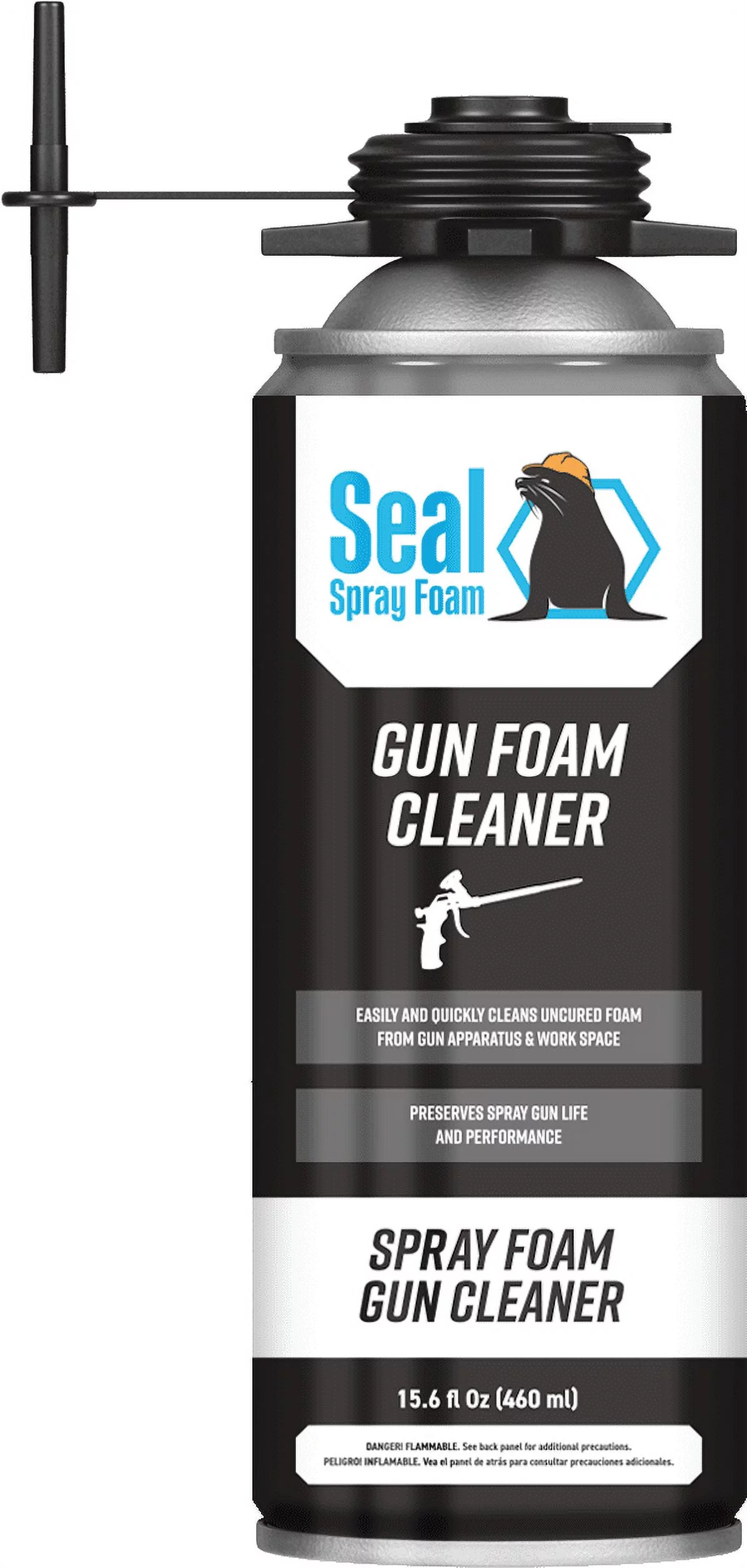 Seal Spray Foam CCI Foam Can Kit w/ 2400 Board FT-96 Cans, 2 Angled Gun Foam Applicators, 2 Cans of Cleaner, 1 pair L gloves, 1 pair XL gloves, 2 pair Safety Glasses