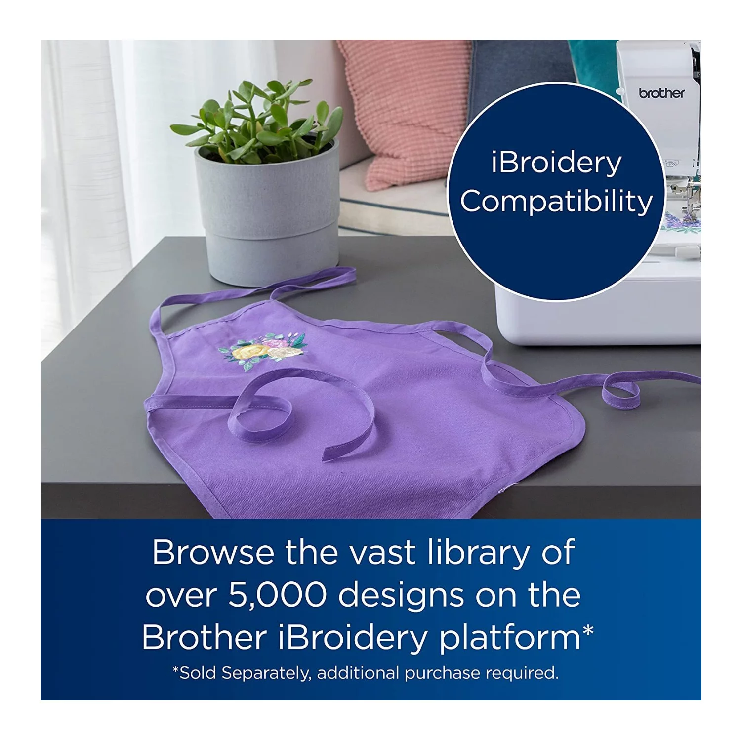 Brother Elite PE545 3.7-Inch Touch Display Embroidery Machine with Sewing Bundle